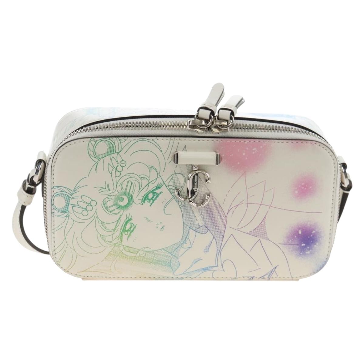 Jimmy Choo x Sailor Moon Sailor Guardians Phone Case Leather White Auth 212483SM