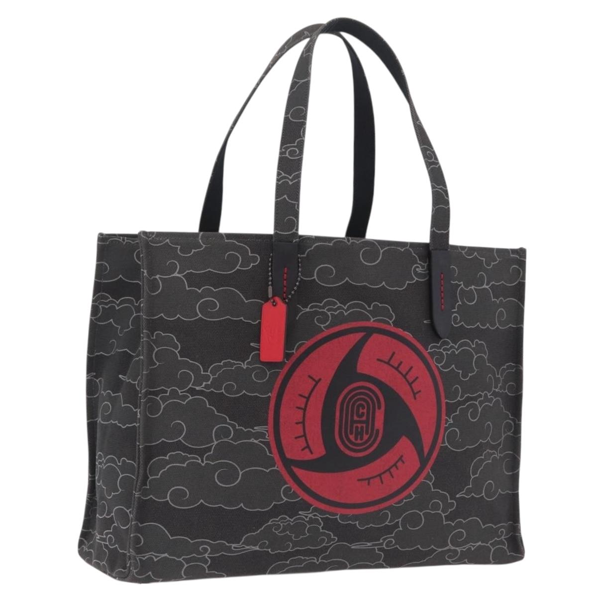 Coach x Michael B. Jordan x Naruto Shippuden Tote Bag Canvas Gray Auth 212484M