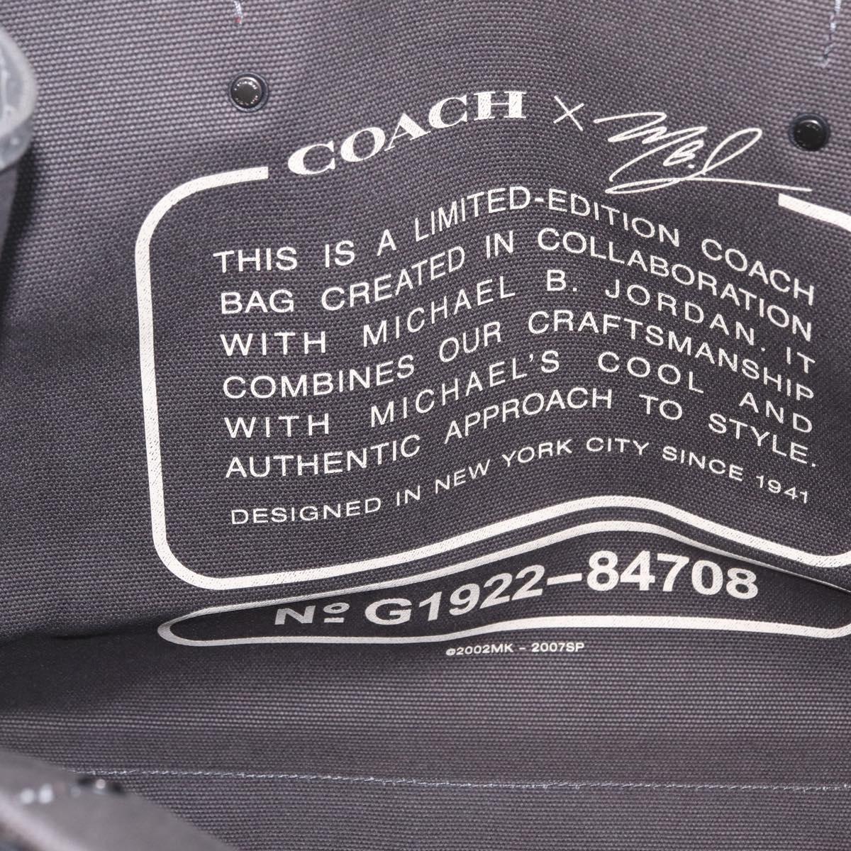 Coach x Michael B. Jordan x Naruto Shippuden Tote Bag Canvas Gray Auth 212484M