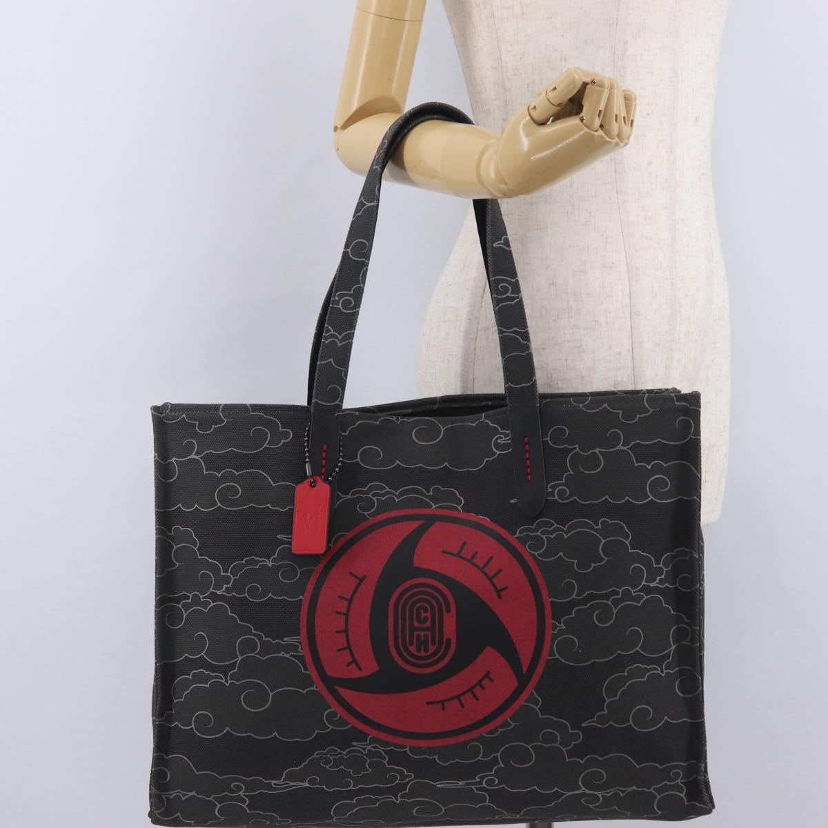Coach x Michael B. Jordan x Naruto Shippuden Tote Bag Canvas Gray Auth 212484M