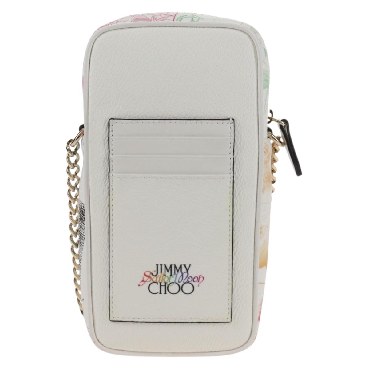 Jimmy Choo x Sailor Moon Sailor Guardians Phone Case Leather White Auth 212487SM