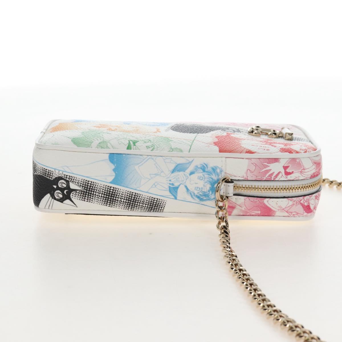 Jimmy Choo x Sailor Moon Sailor Guardians Phone Case Leather White Auth 212487SM