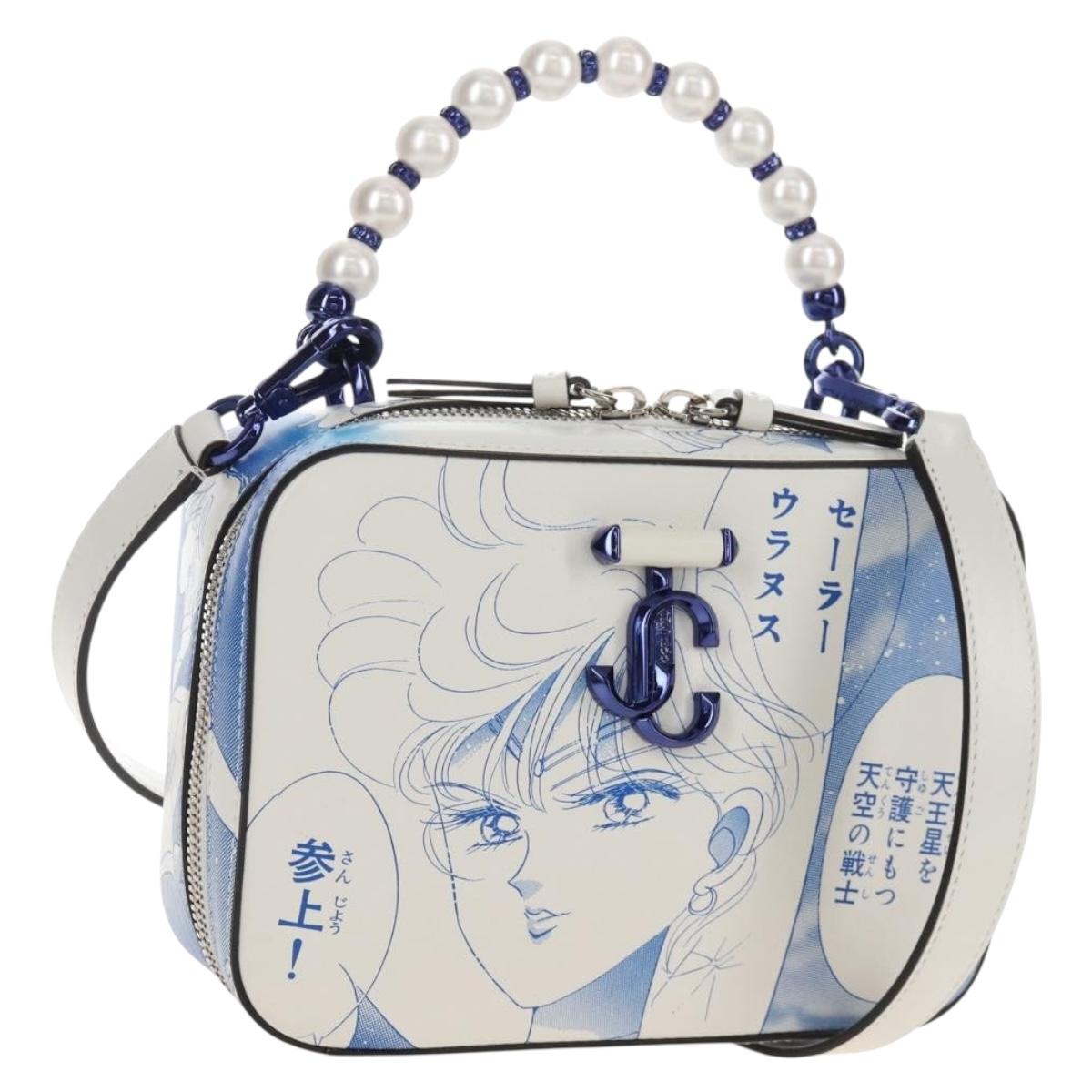Jimmy Choo x Sailor Moon Sailor Uranus Vanity Avenue Bag Leather Auth 212490SM