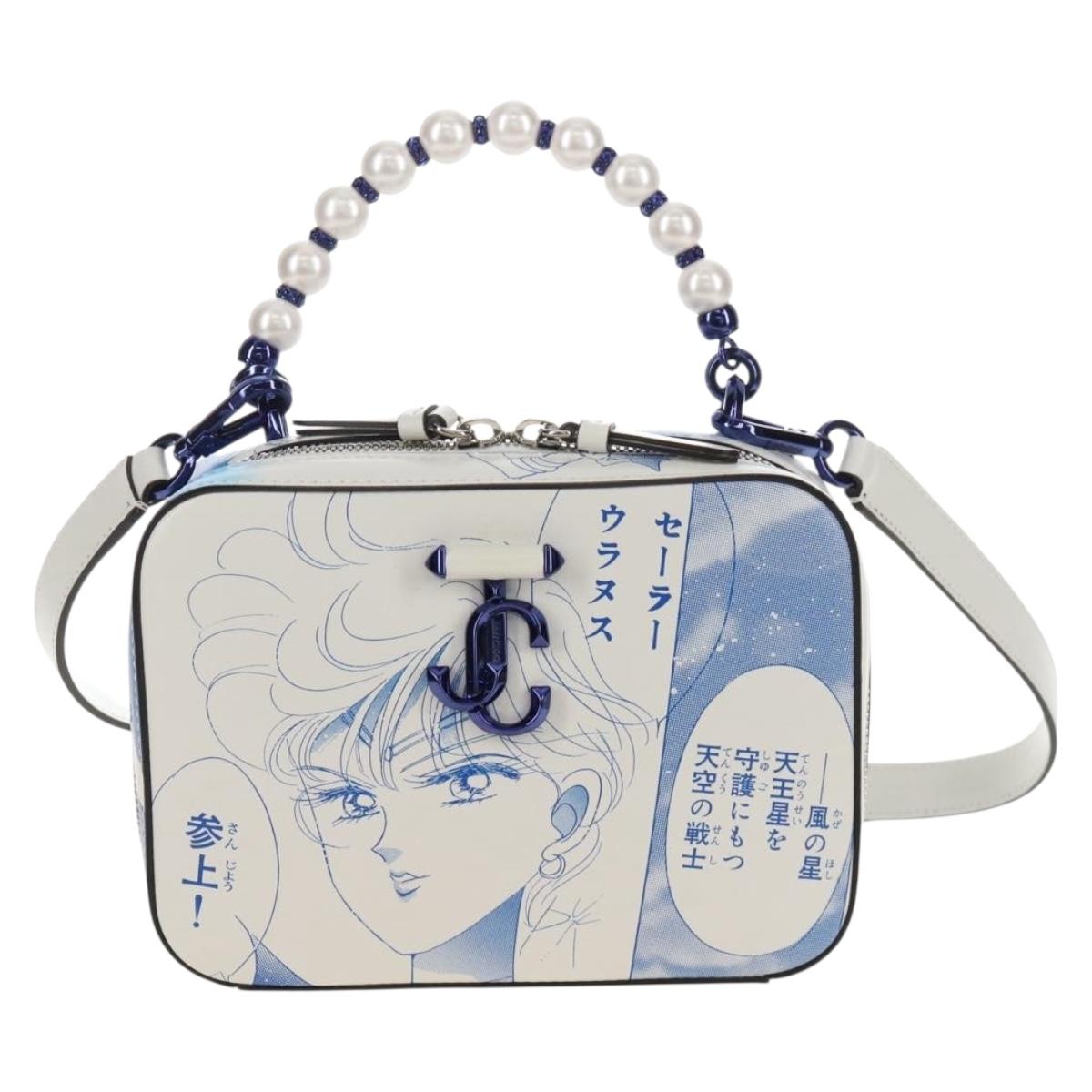 Jimmy Choo x Sailor Moon Sailor Uranus Vanity Avenue Bag Leather Auth 212490SM