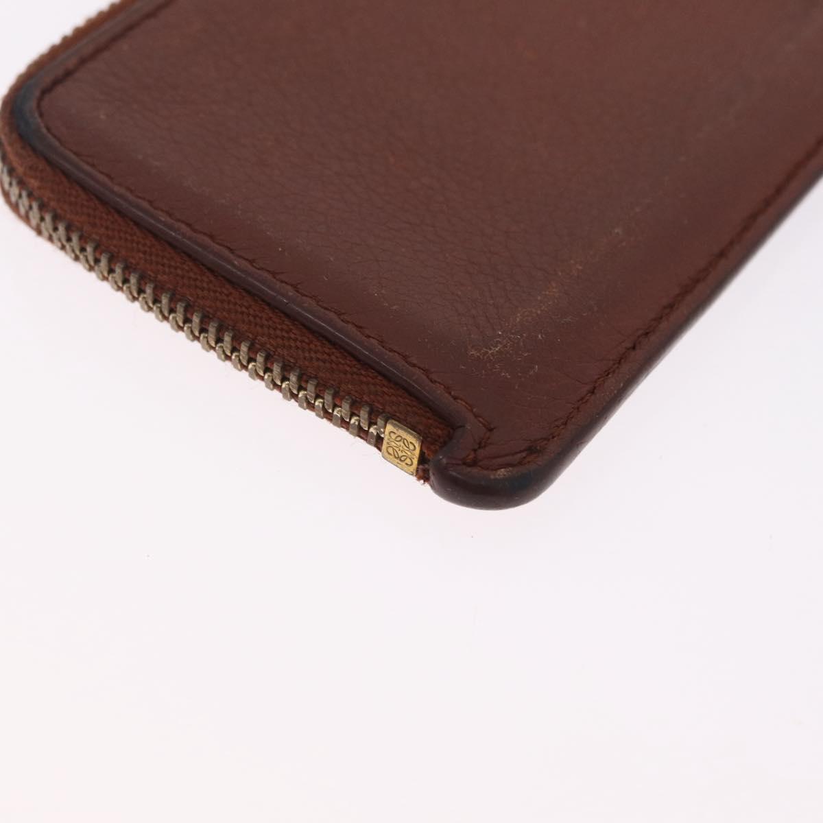 LOEWE x Studio Ghibli Calcifer Coin Purse Leather Brown Gold Auth 212494A