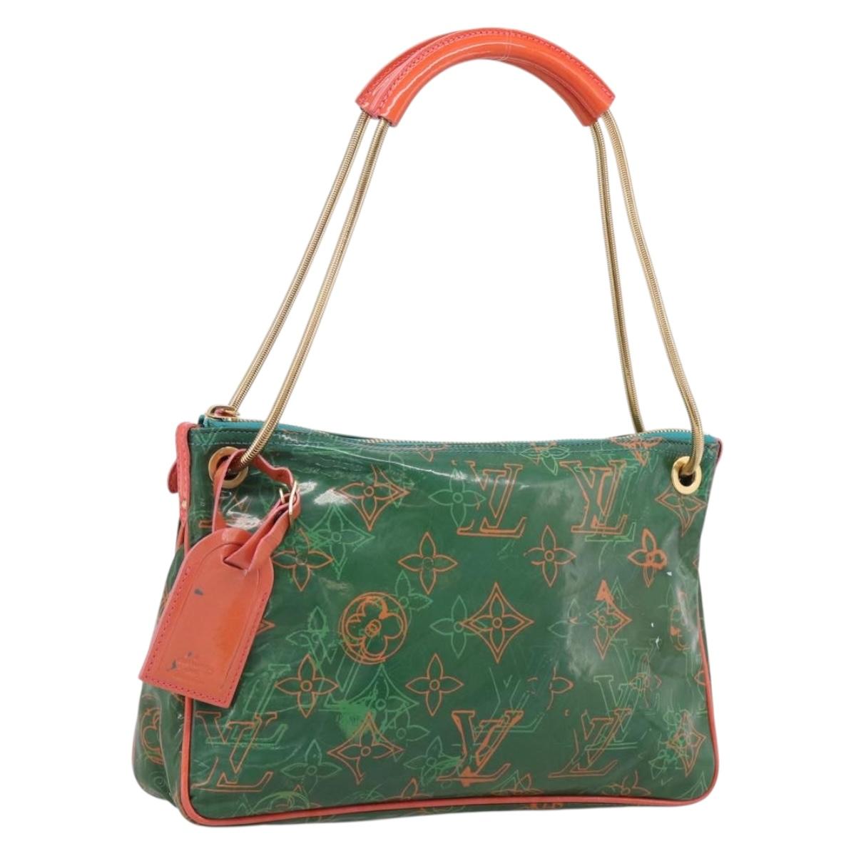 LOUIS VUITTON Bonbon Richard Prince Pochette Bag Green M95748 LV Auth 212498