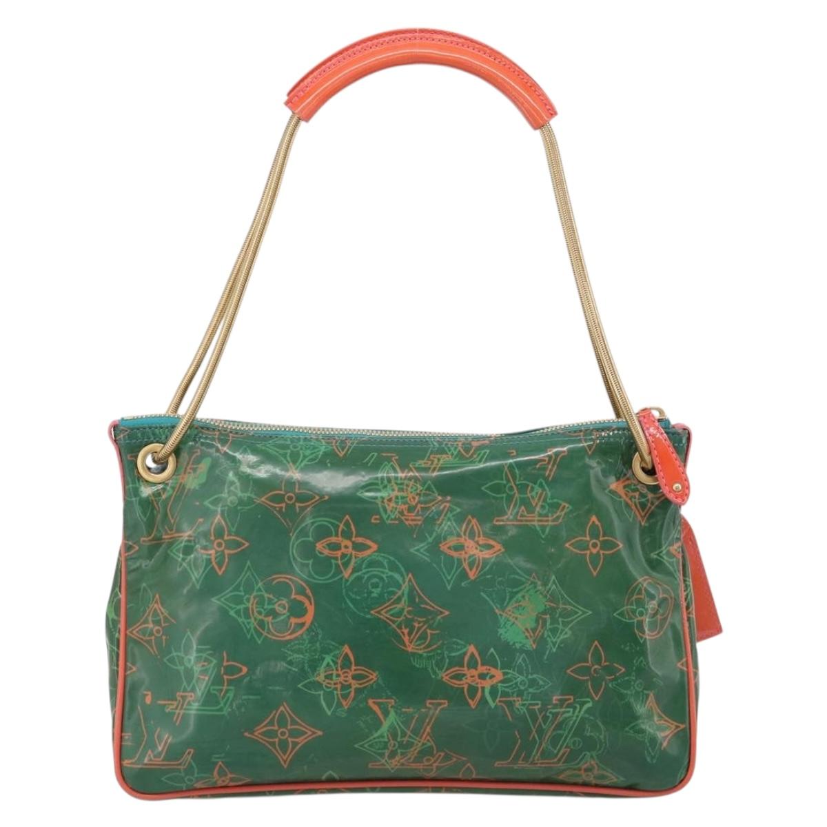 LOUIS VUITTON Bonbon Richard Prince Pochette Bag Green M95748 LV Auth 212498