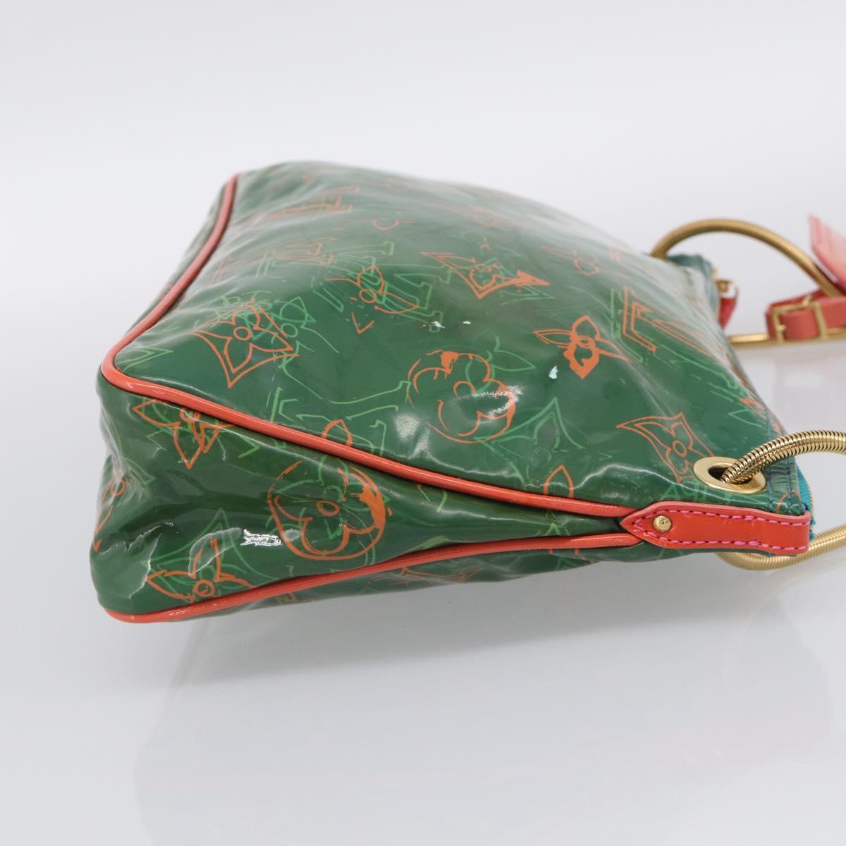 LOUIS VUITTON Bonbon Richard Prince Pochette Bag Green M95748 LV Auth 212498