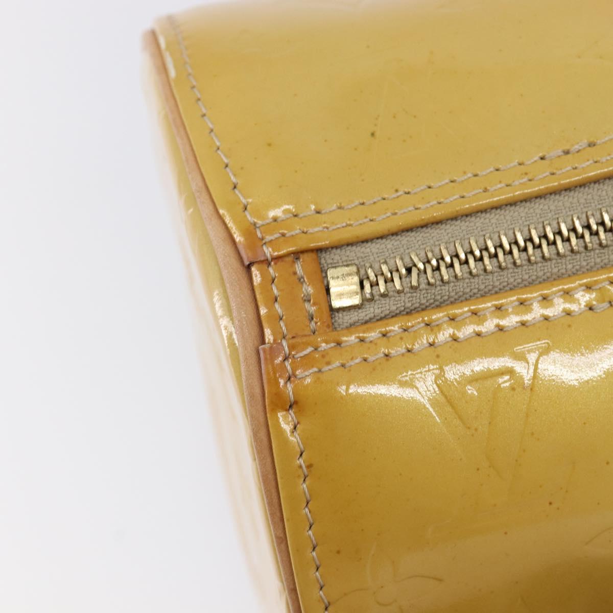 LOUIS VUITTON Monogram Vernis Bedford Hand Bag Beige M91006 LV Auth 212541V