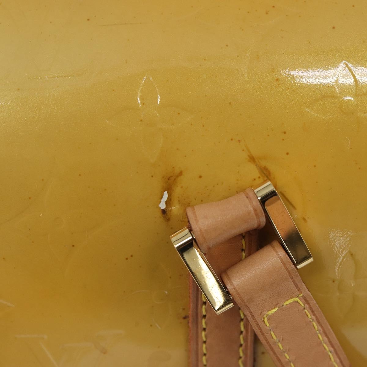 LOUIS VUITTON Monogram Vernis Bedford Hand Bag Beige M91006 LV Auth 212541V
