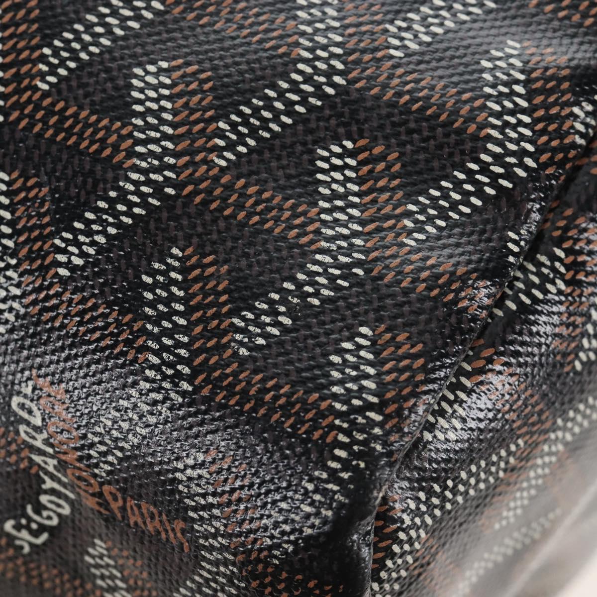 Goyard Herringbone Saint Louis PM Tote Bag PVC Black Auth 212594V