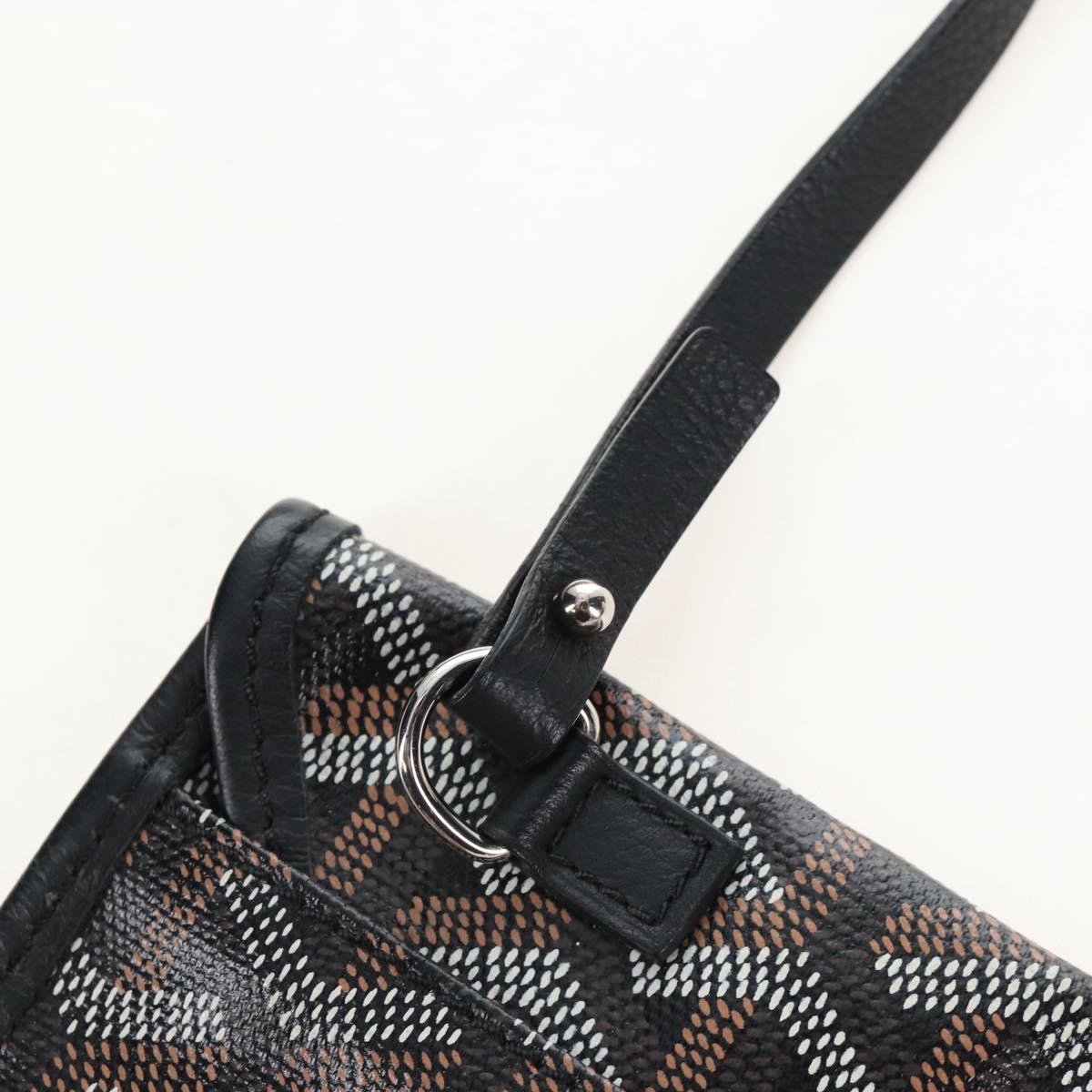 Goyard Herringbone Saint Louis PM Tote Bag PVC Black Auth 212594V