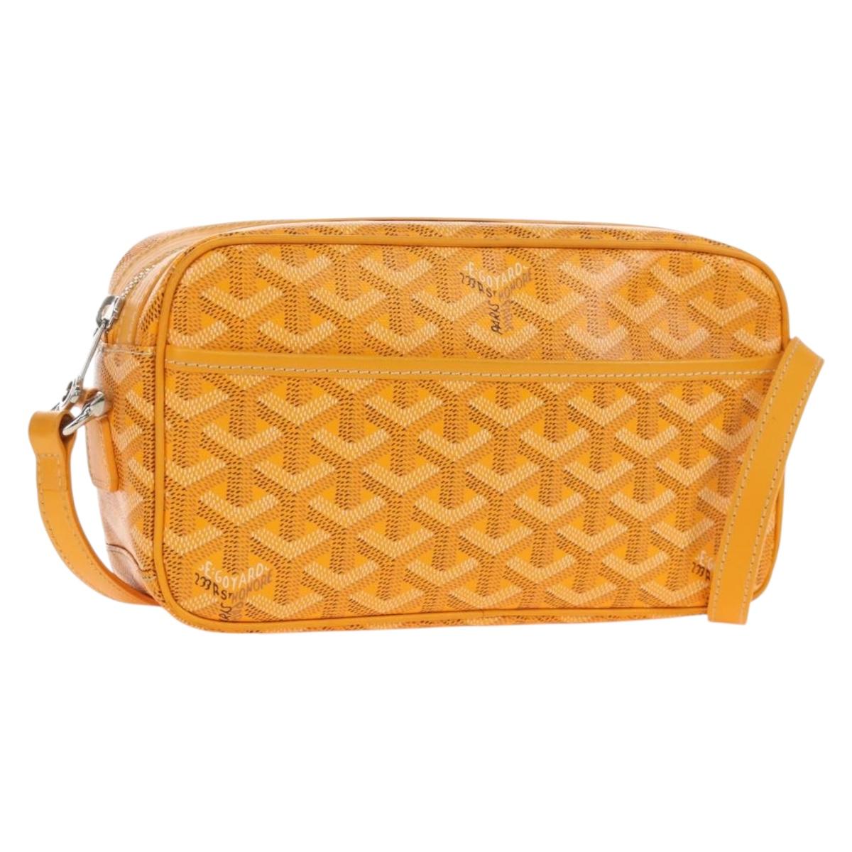 Goyard Herringbone Cup Veil PM Shoulder Bag PVC Yellow Auth 212605SAM