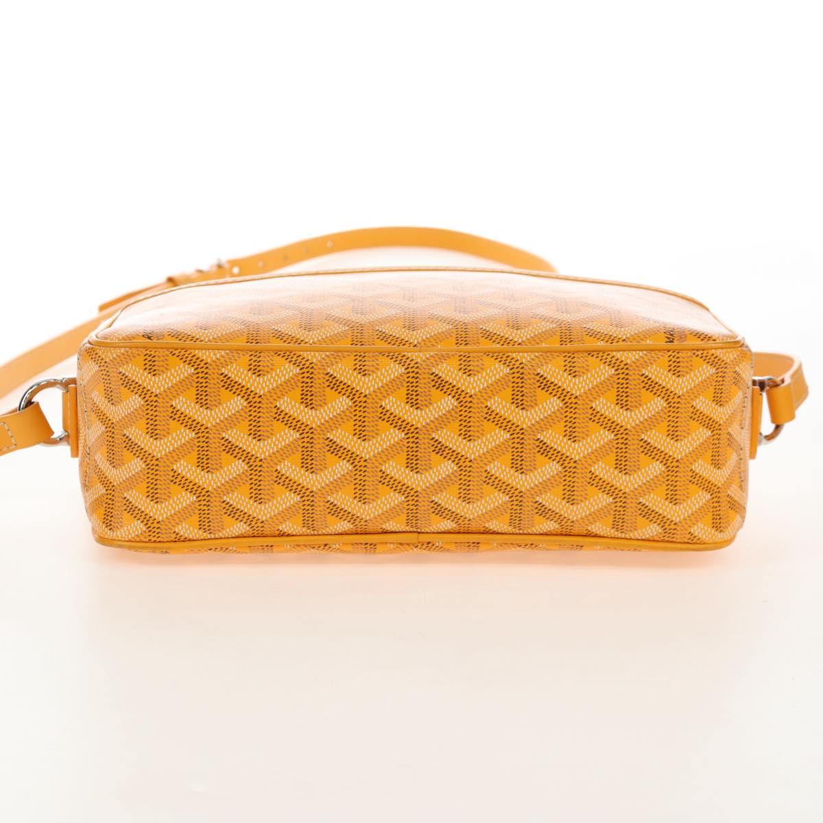 Goyard Herringbone Cup Veil PM Shoulder Bag PVC Yellow Auth 212605SAM