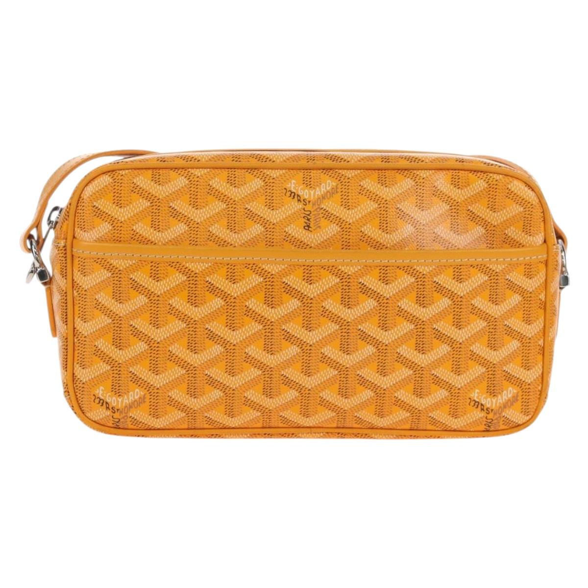 Goyard Herringbone Cup Veil PM Shoulder Bag PVC Yellow Auth 212605SAM
