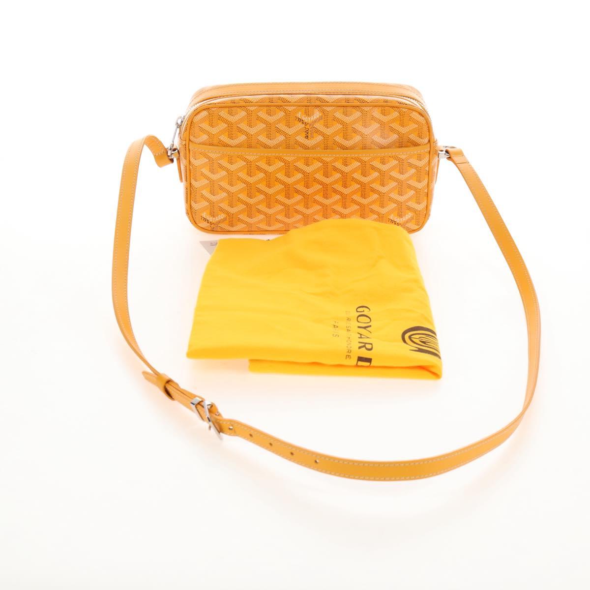 Goyard Herringbone Cup Veil PM Shoulder Bag PVC Yellow Auth 212605SAM