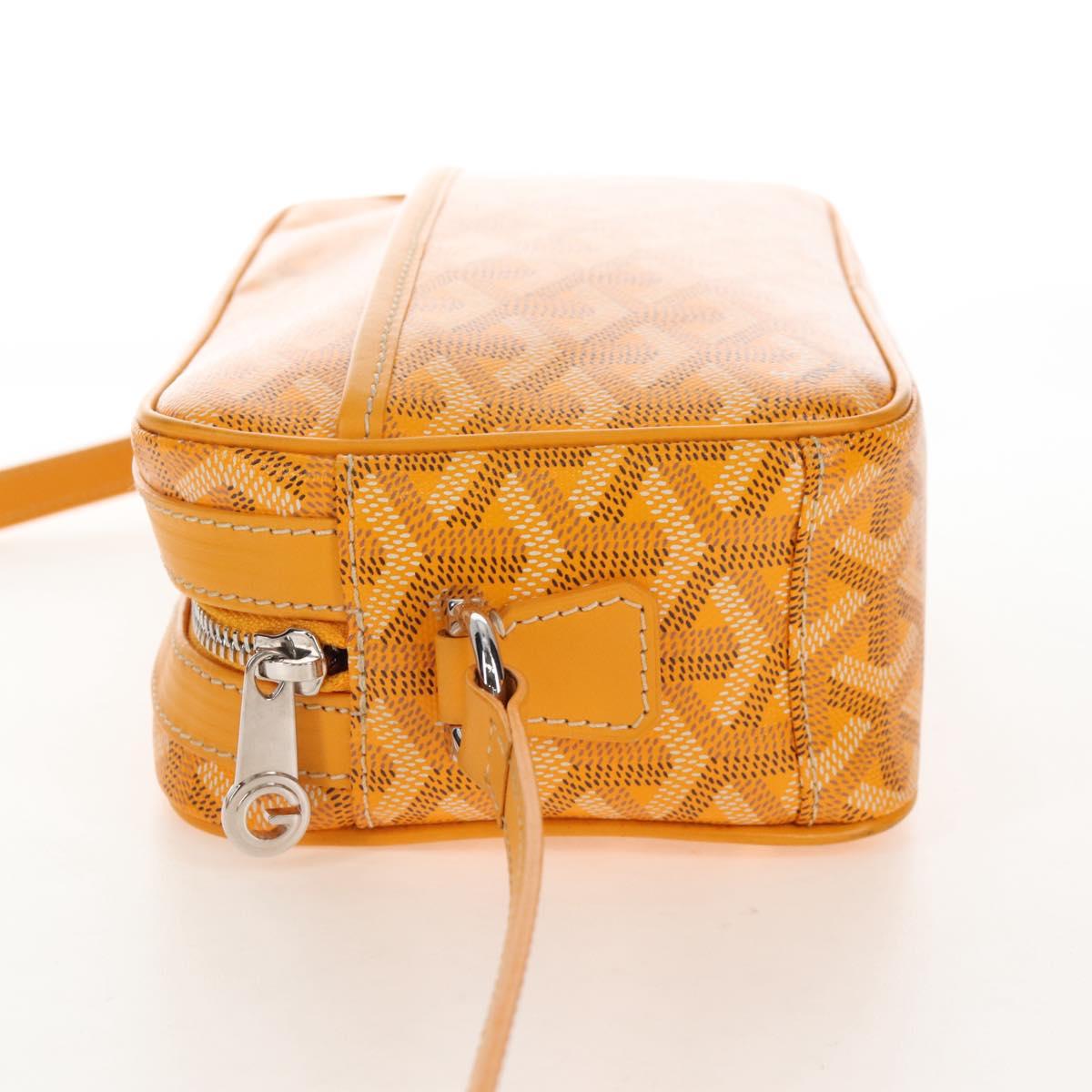 Goyard Herringbone Cup Veil PM Shoulder Bag PVC Yellow Auth 212605SAM