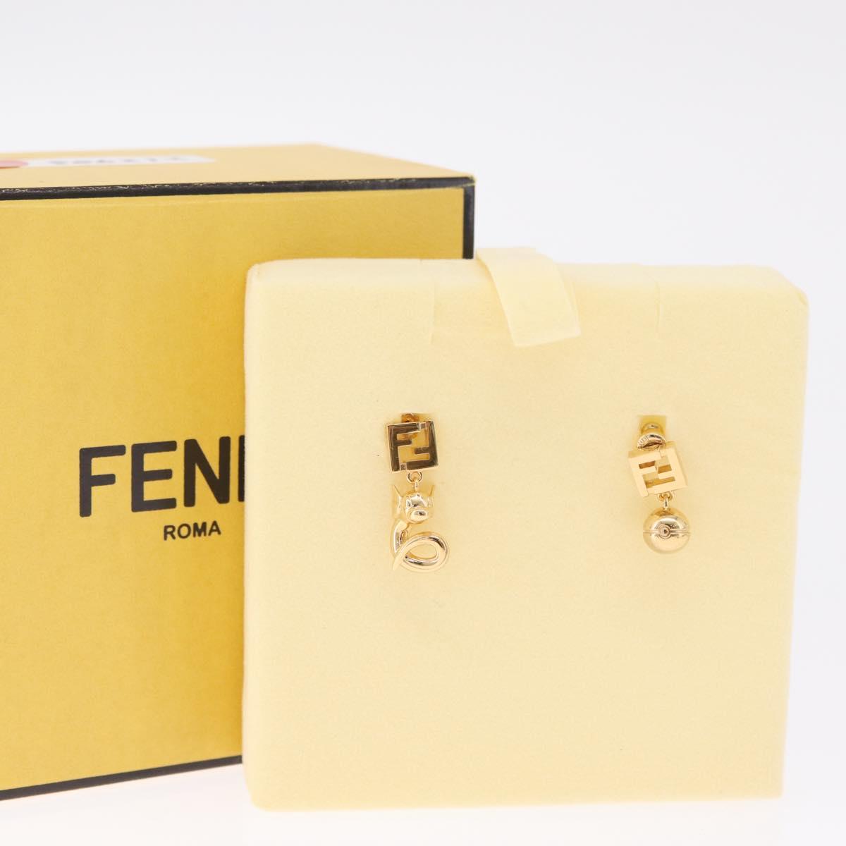FENDI x FRGMT x POKÉMON Mini Lew Pierce Gold TI4223 Auth 212703SM