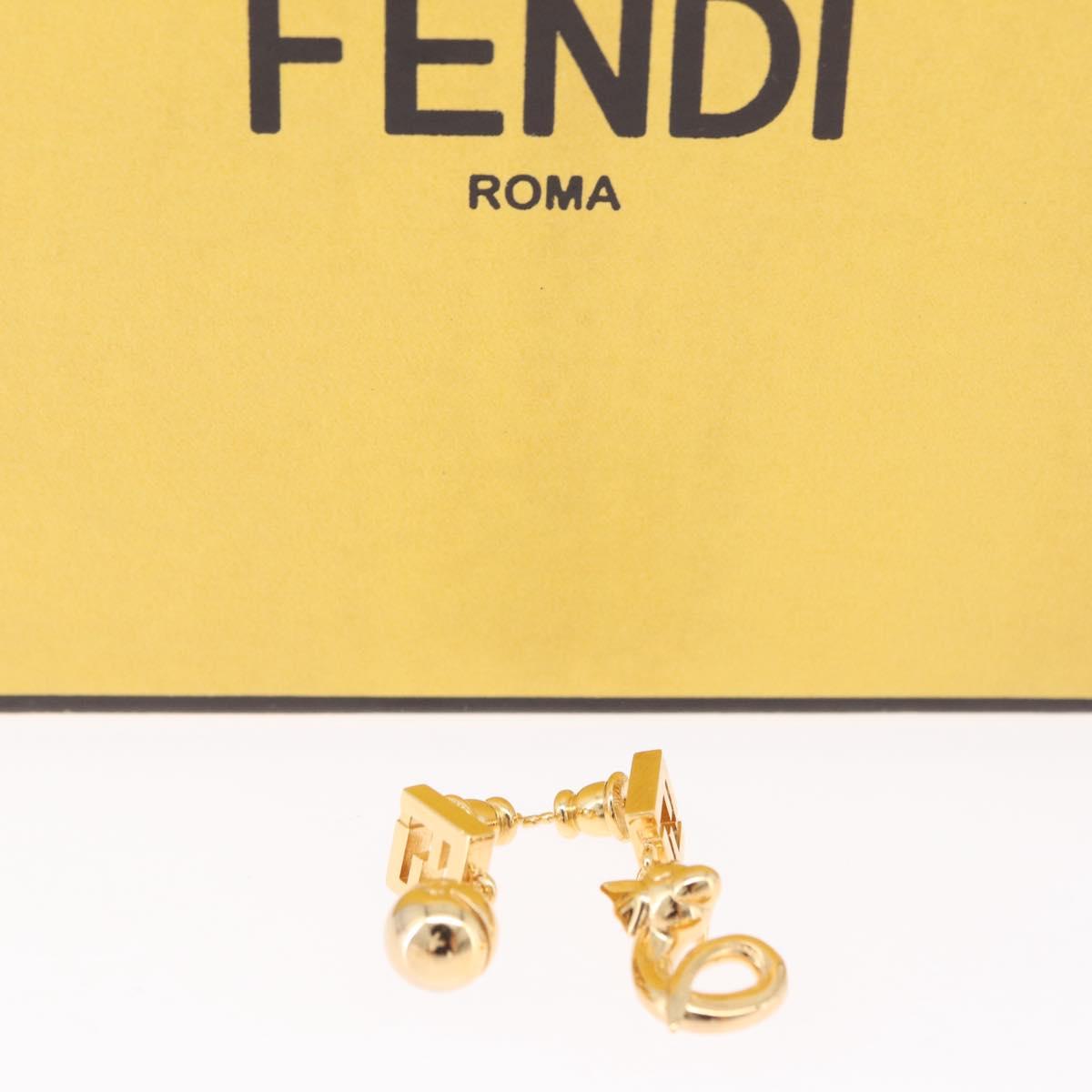 FENDI x FRGMT x POKÉMON Mini Lew Pierce Gold TI4223 Auth 212703SM