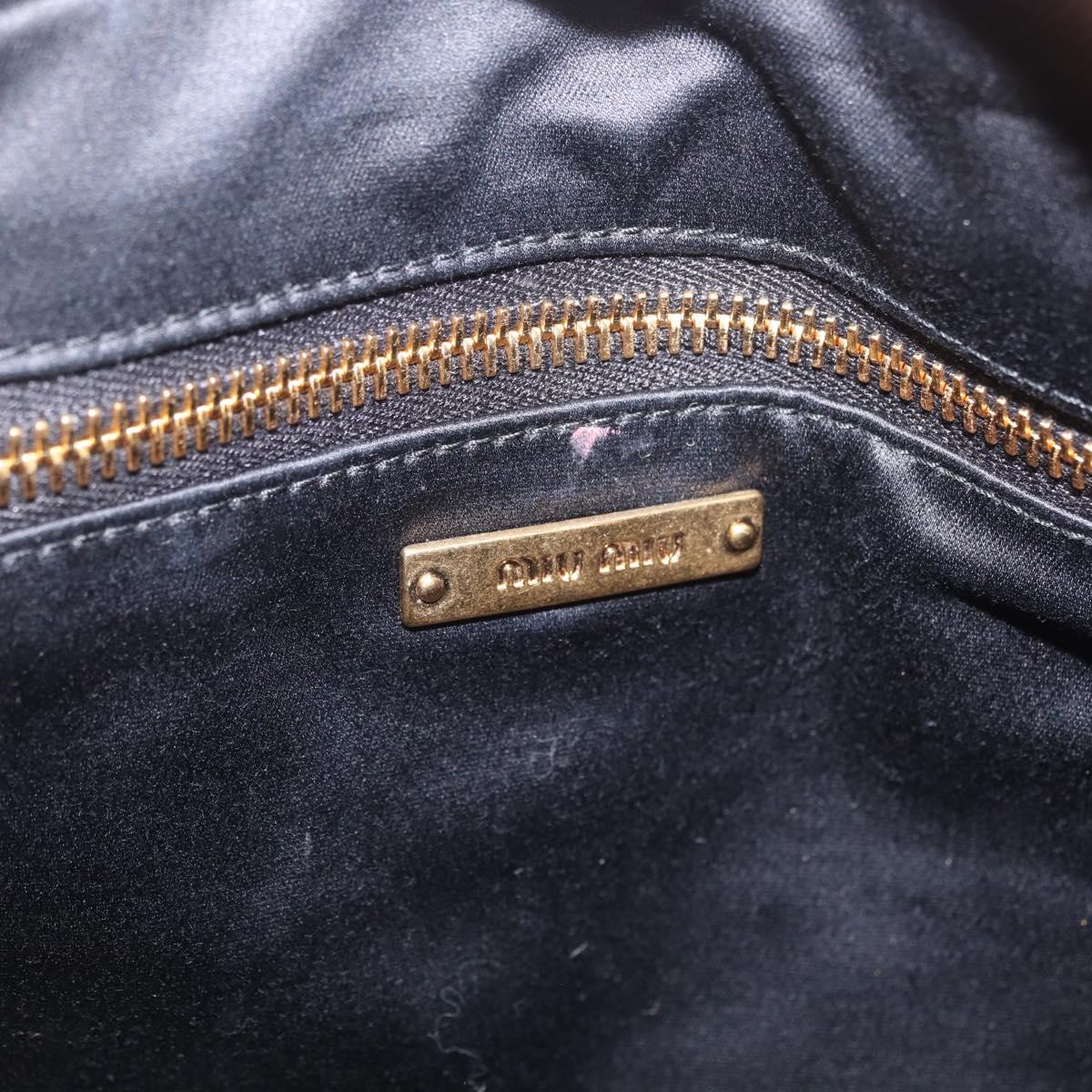Miu Miu Matelasse Hand Bag Leather 2way Red Gold Auth 212705M