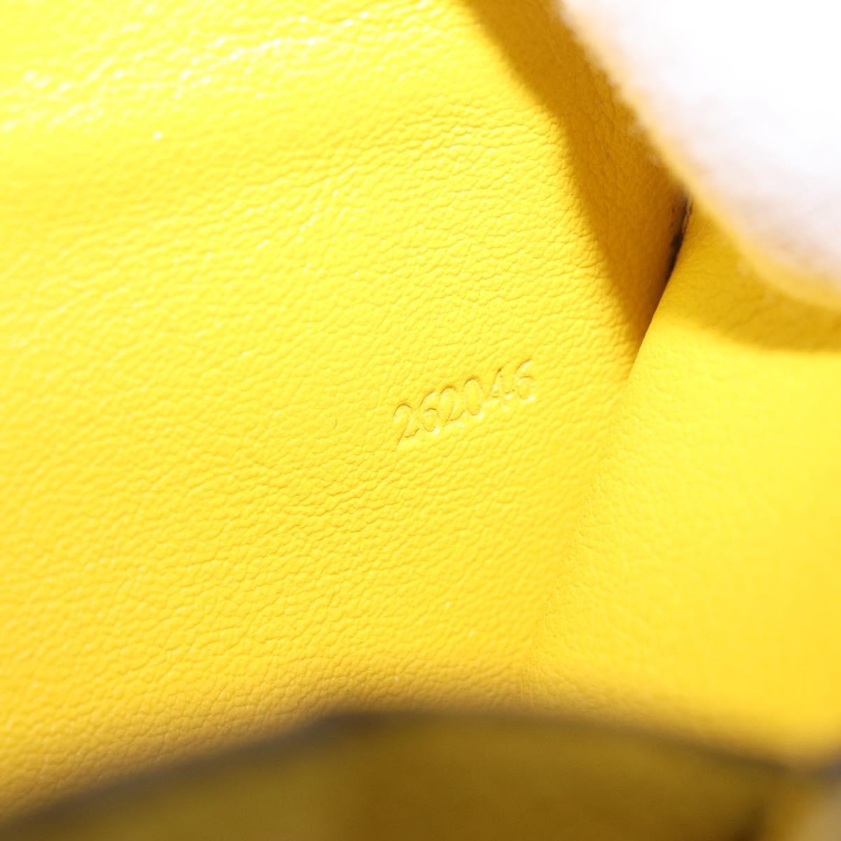 LOEWE x Studio Ghibli Medium Totoro Wallet Leather Yellow Silver Auth 212706M