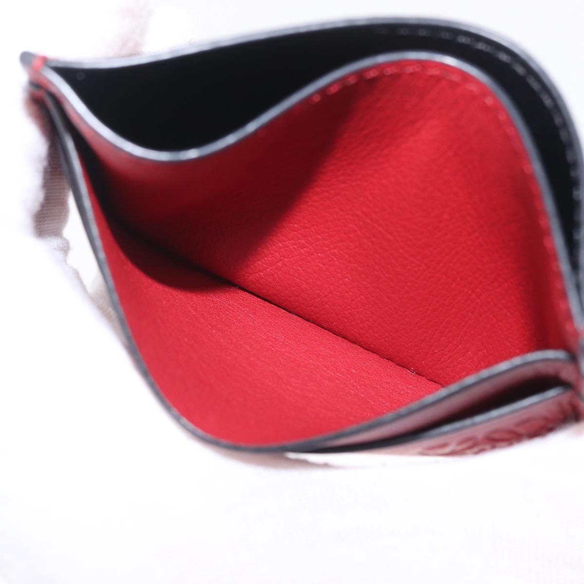 LOEWE x Studio Ghibli Baby Mouse Card Case Leather Red Auth 212707SM