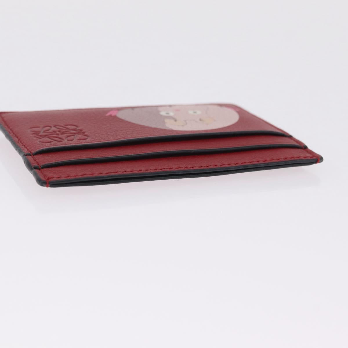 LOEWE x Studio Ghibli Baby Mouse Card Case Leather Red Auth 212707SM