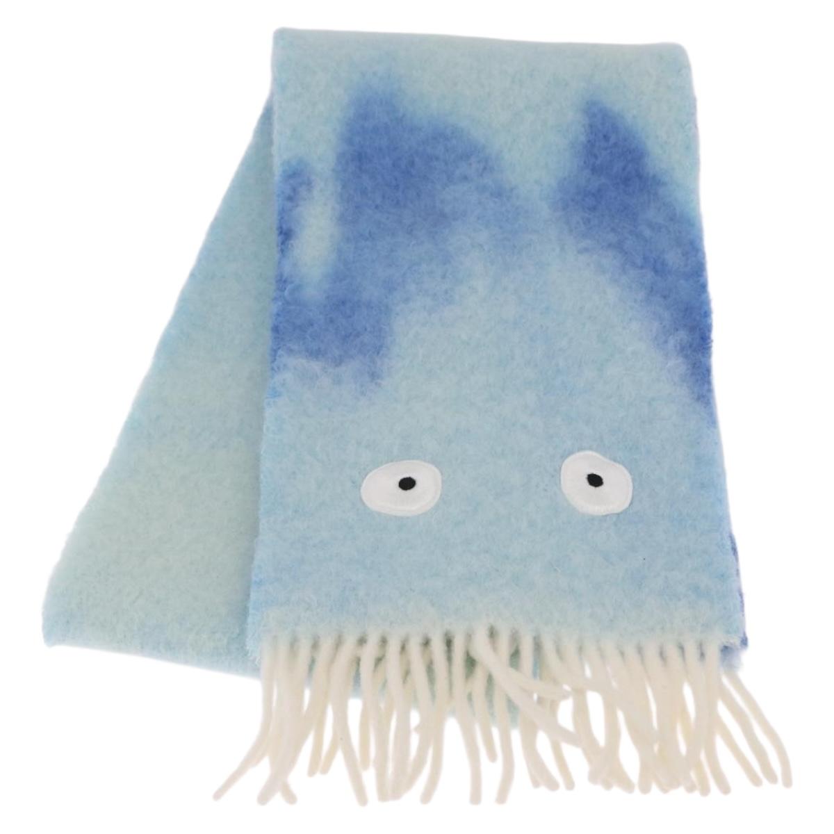 LOEWE x Studio Ghibli Calcifer Scarf Mohair Blue Auth 212708SM
