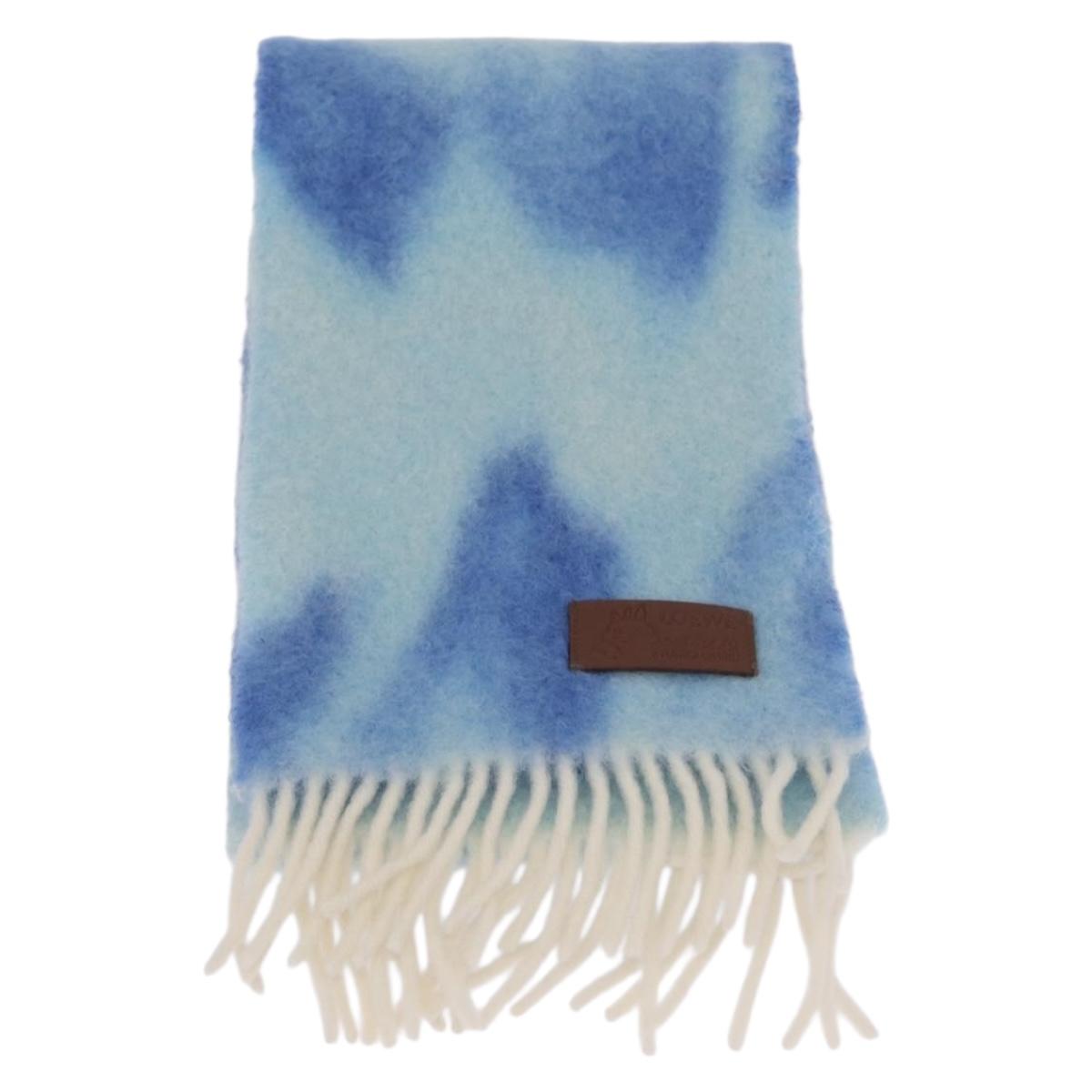 LOEWE x Studio Ghibli Calcifer Scarf Mohair Blue Auth 212708SM