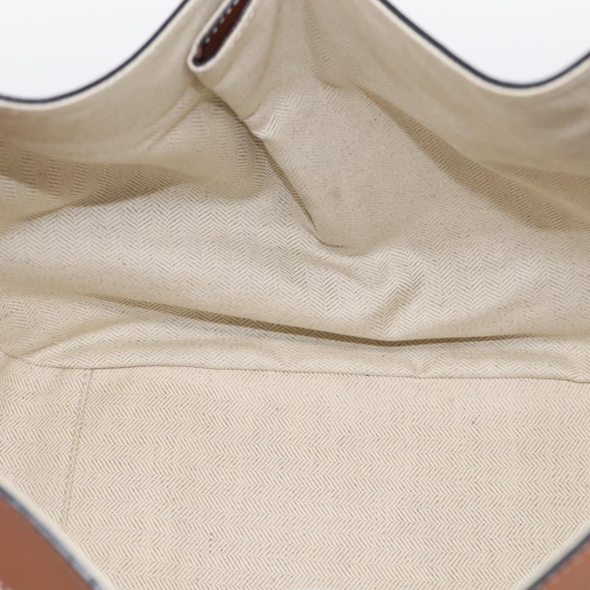 LOEWE Hammock Mini Hand Bag Leather 2way White Silver Auth 212709SM
