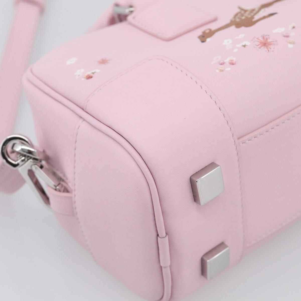 LOEWE x Suna Fujita Hammock 23 Bag Leather 2way Pink Silver Auth 212710SM