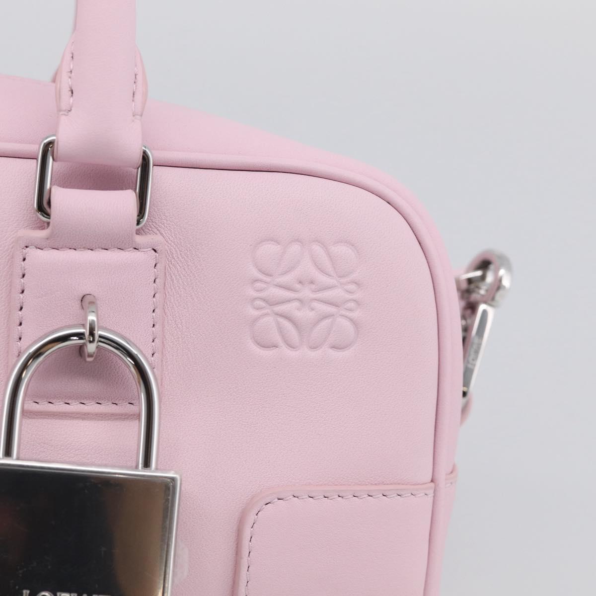 LOEWE x Suna Fujita Hammock 23 Bag Leather 2way Pink Silver Auth 212710SM