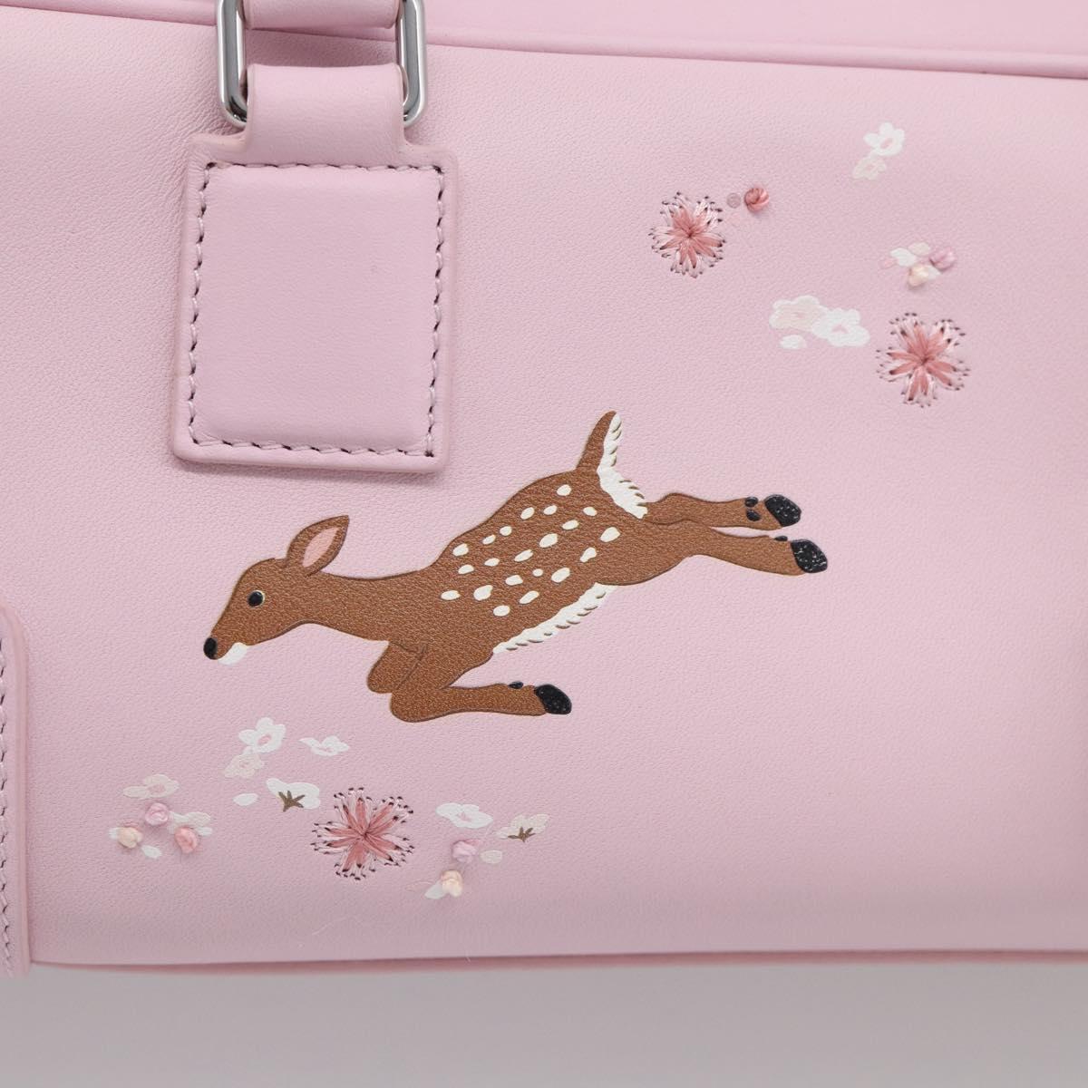 LOEWE x Suna Fujita Hammock 23 Bag Leather 2way Pink Silver Auth 212710SM