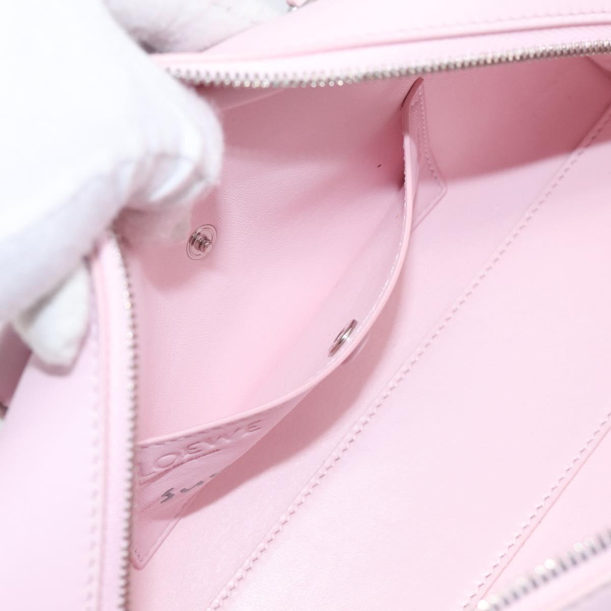 LOEWE x Suna Fujita Hammock 23 Bag Leather 2way Pink Silver Auth 212710SM