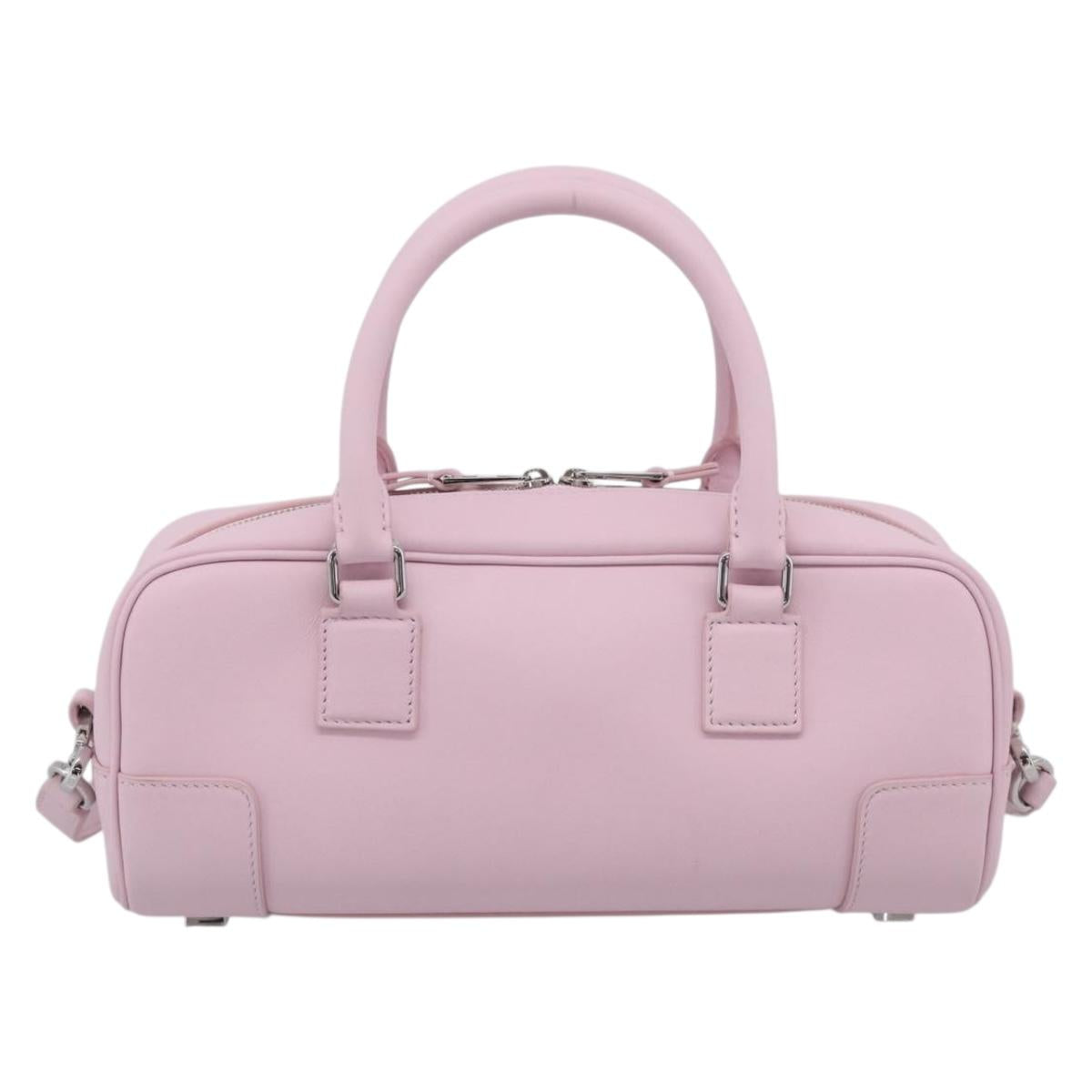 LOEWE x Suna Fujita Hammock 23 Bag Leather 2way Pink Silver Auth 212710SM