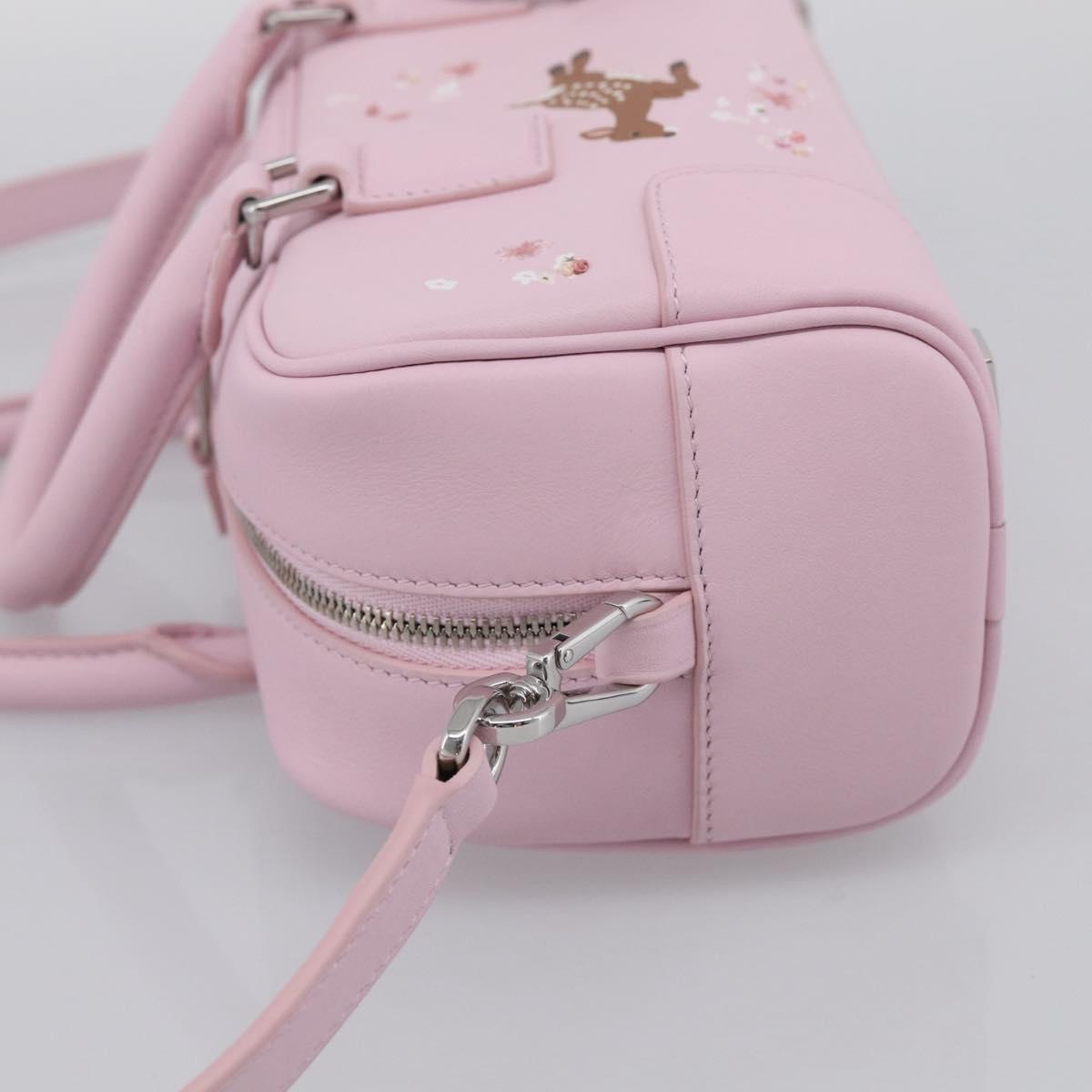 LOEWE x Suna Fujita Hammock 23 Bag Leather 2way Pink Silver Auth 212710SM