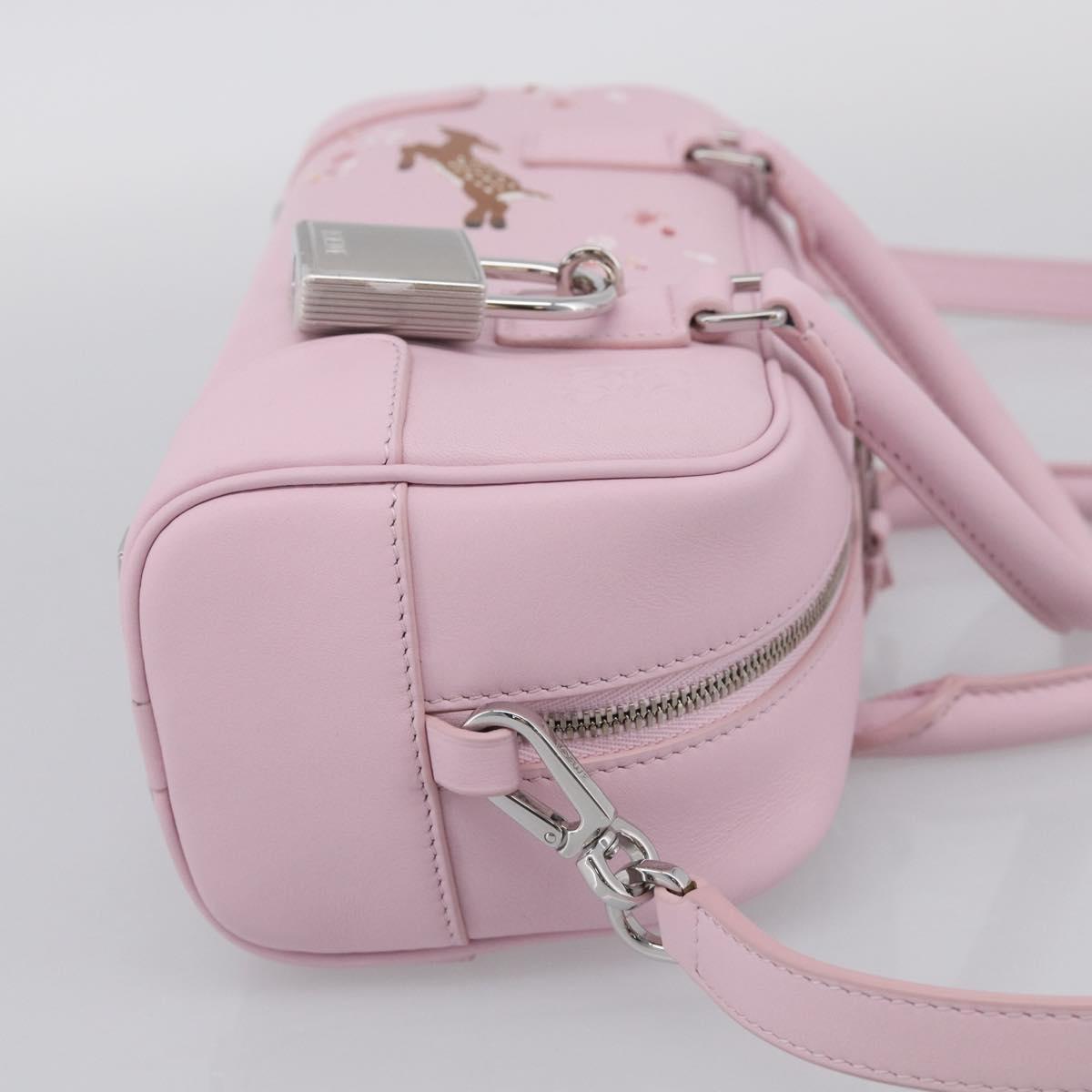 LOEWE x Suna Fujita Hammock 23 Bag Leather 2way Pink Silver Auth 212710SM