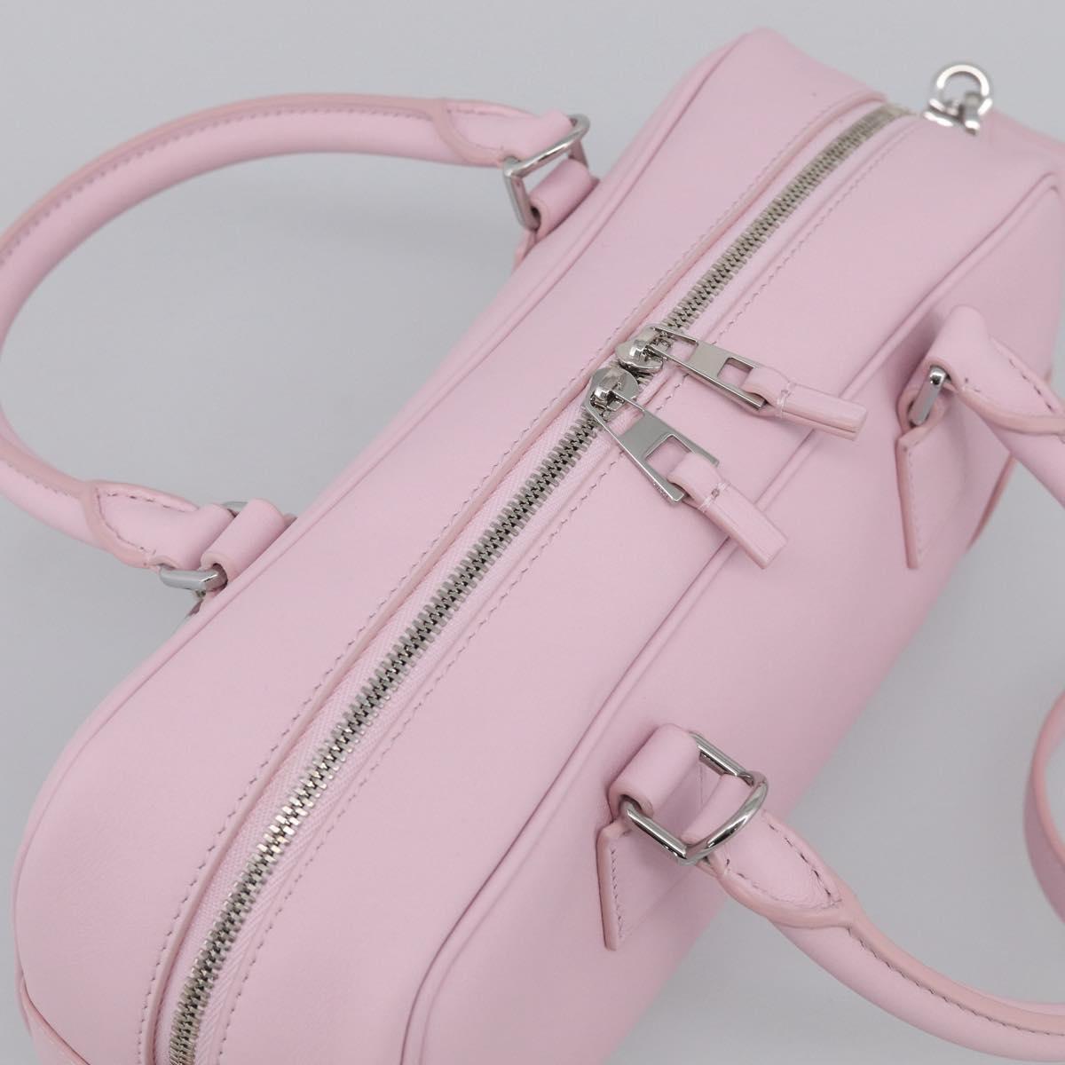 LOEWE x Suna Fujita Hammock 23 Bag Leather 2way Pink Silver Auth 212710SM