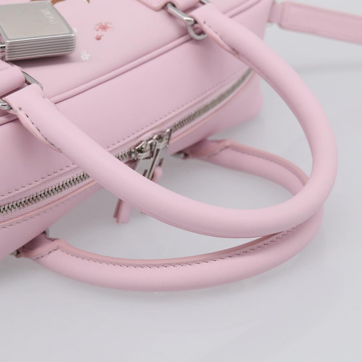 LOEWE x Suna Fujita Hammock 23 Bag Leather 2way Pink Silver Auth 212710SM
