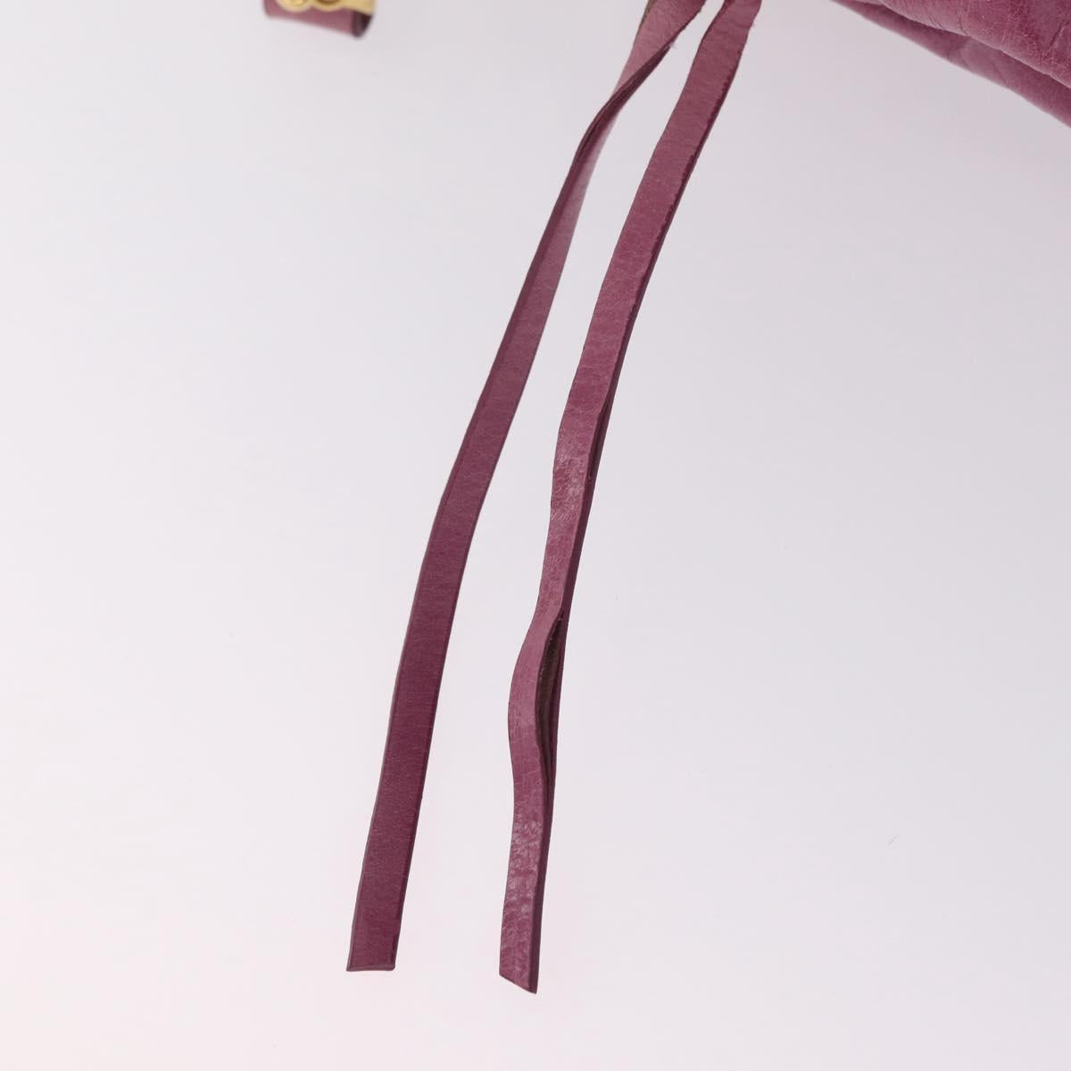 Miu Miu Hand Bag Leather 2way Pink Gold Auth 212720M