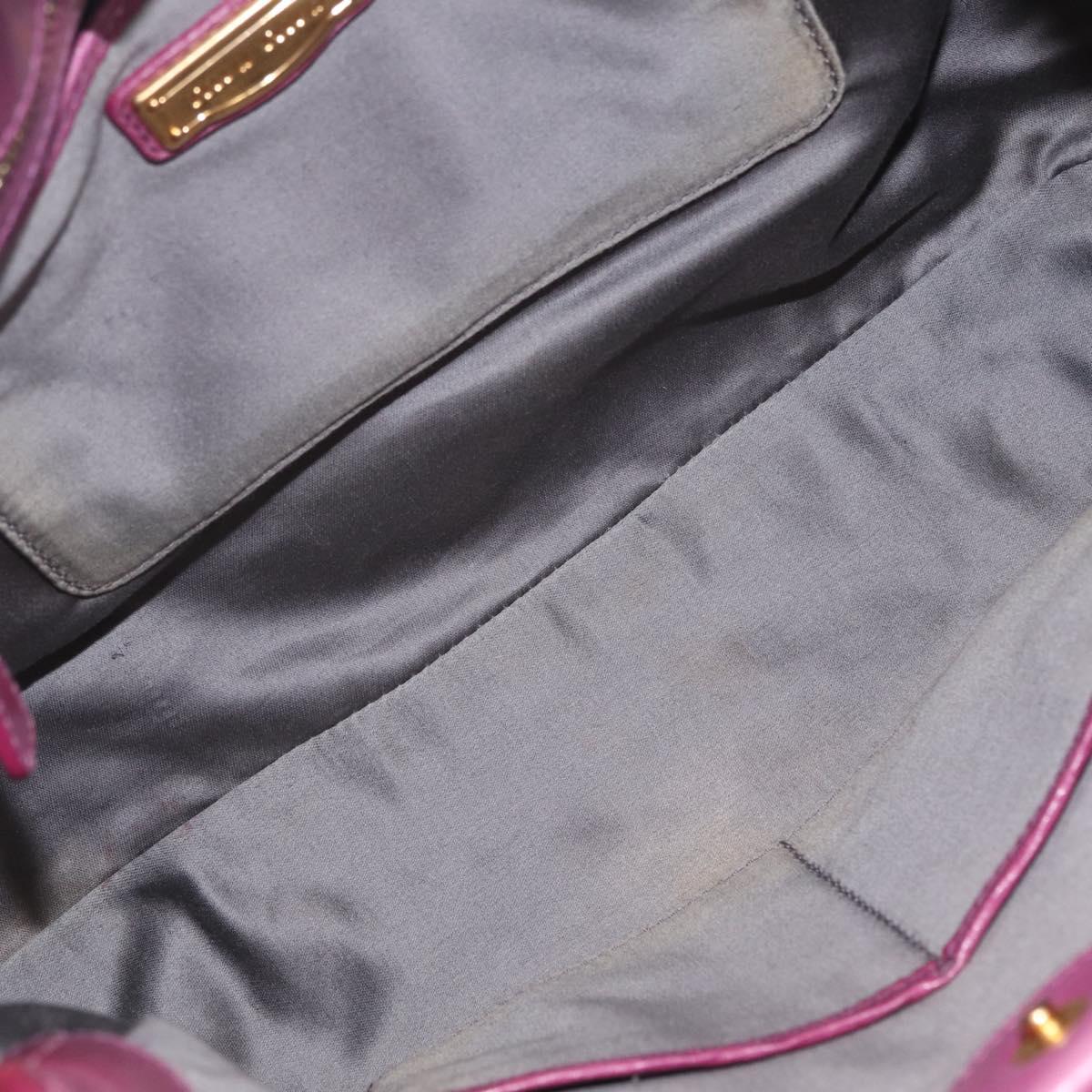 Miu Miu Hand Bag Leather 2way Pink Gold Auth 212720M