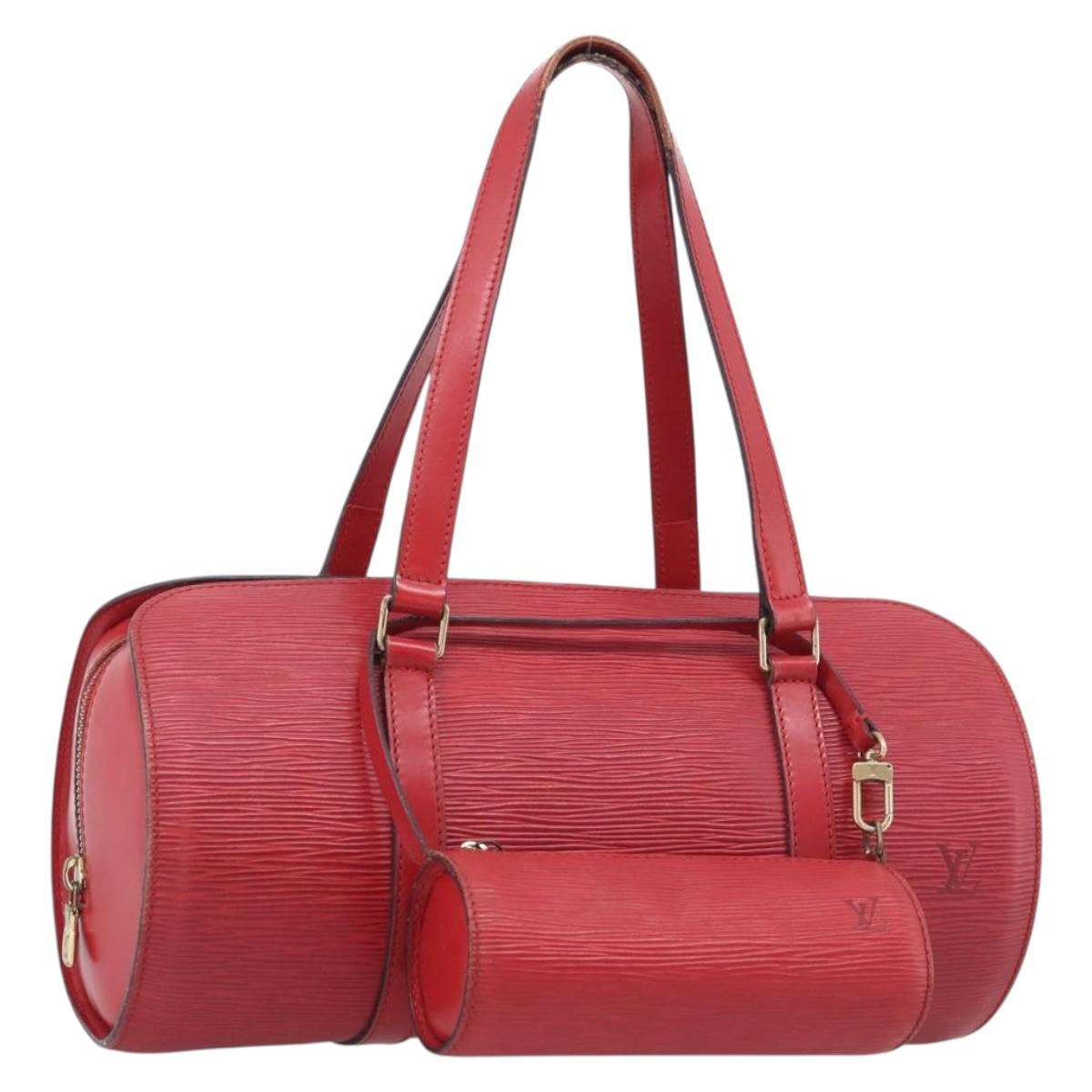 LOUIS VUITTON Epi Soufflot Hand Bag Red M52227 LV Auth 212721
