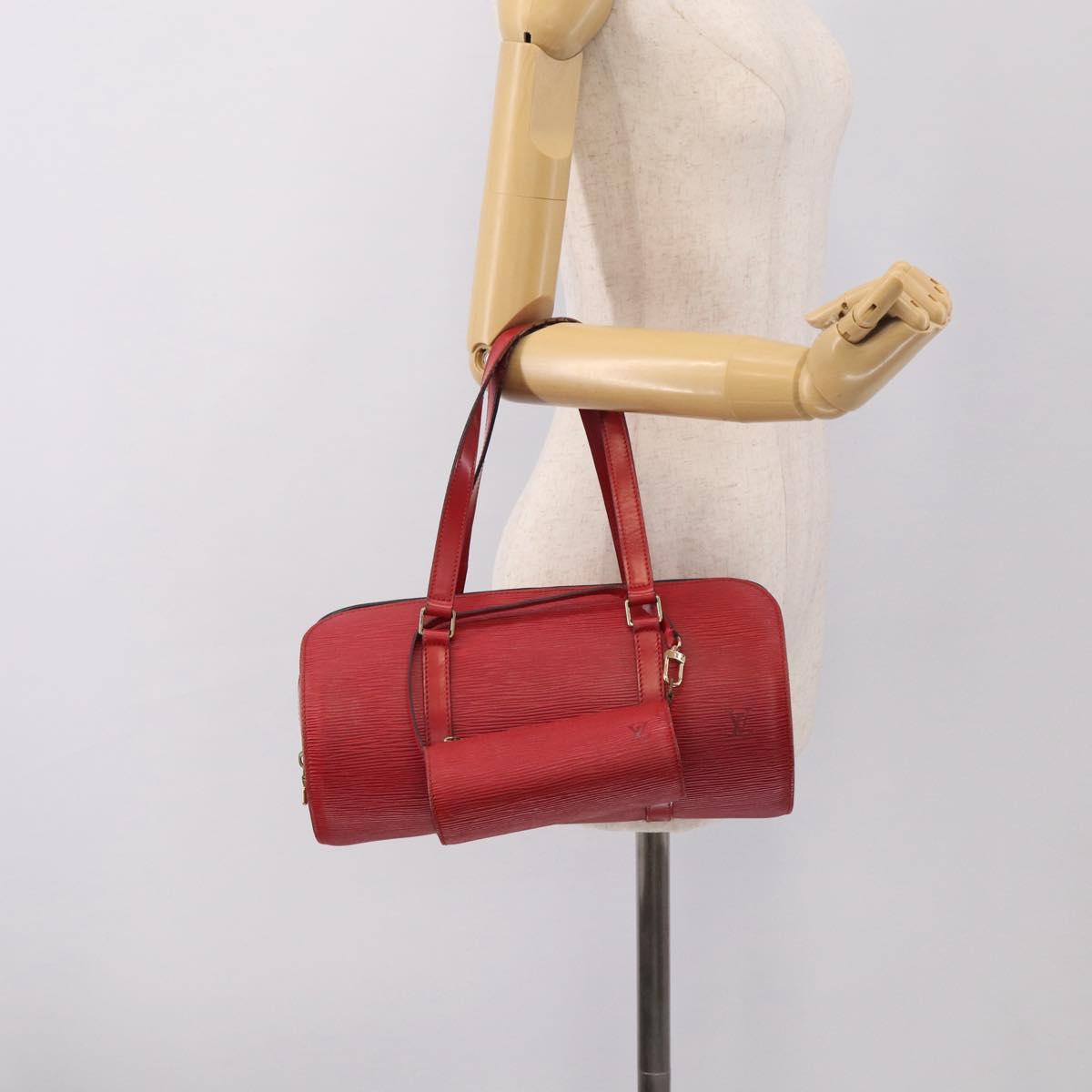 LOUIS VUITTON Epi Soufflot Hand Bag Red M52227 LV Auth 212721