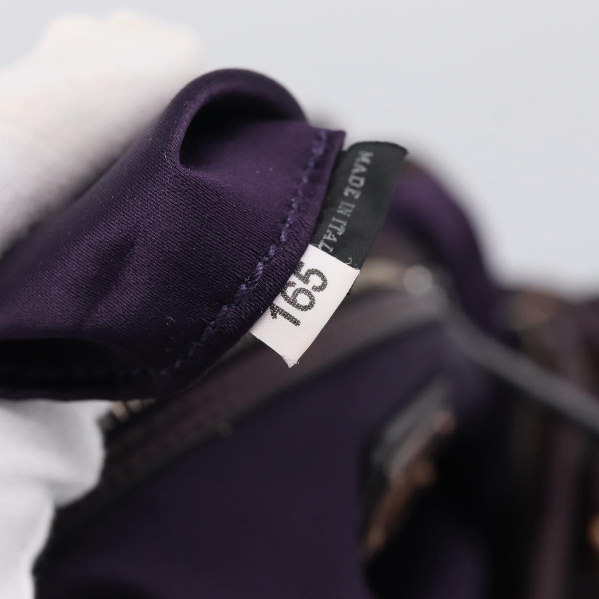 Miu Miu Hand Bag Leather Purple Gold Auth 212728SAM