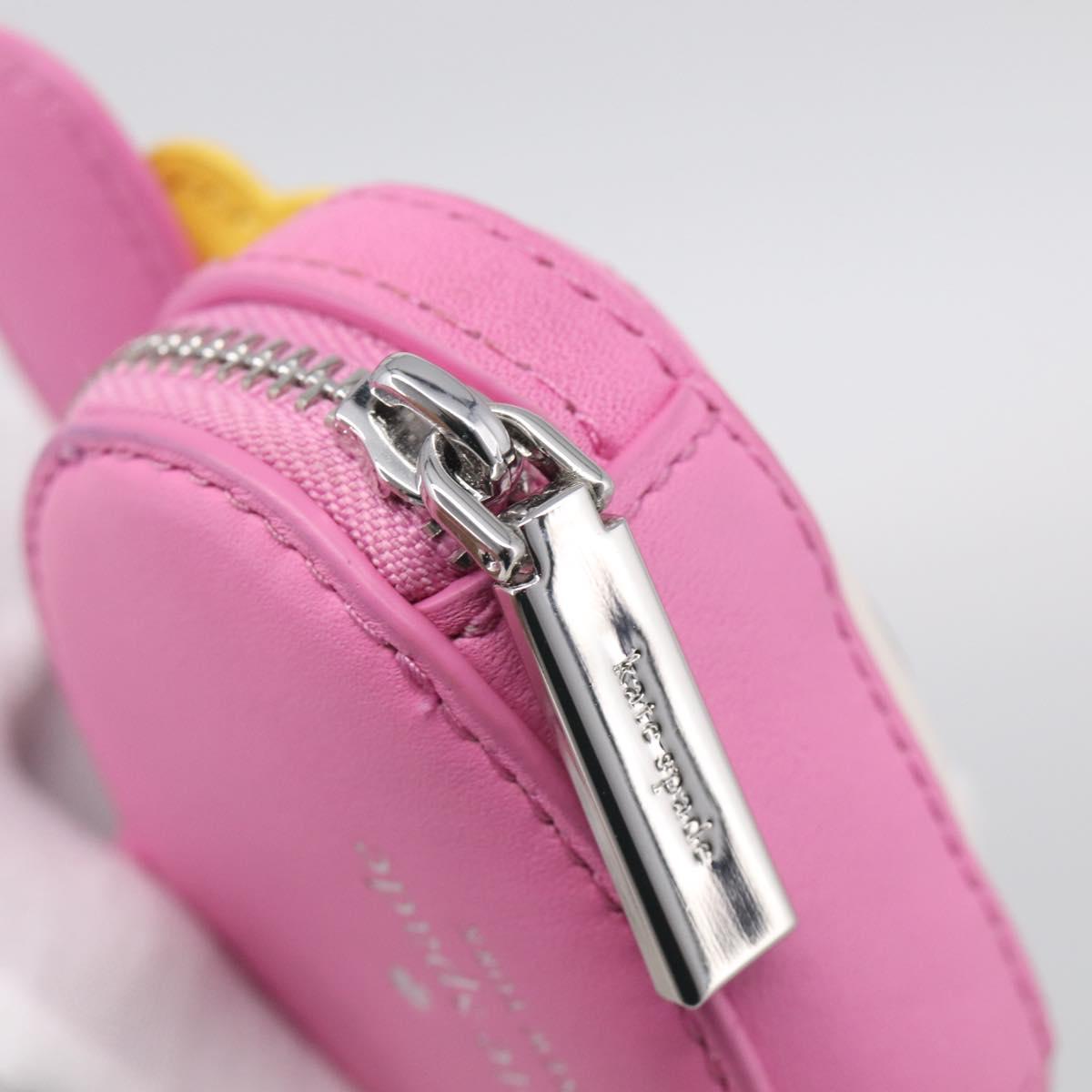 kate spade x Sanrio My Melody Bag Charm Leather Pink Silver Auth 212730M