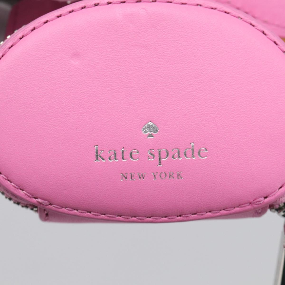 kate spade x Sanrio My Melody Bag Charm Leather Pink Silver Auth 212730M