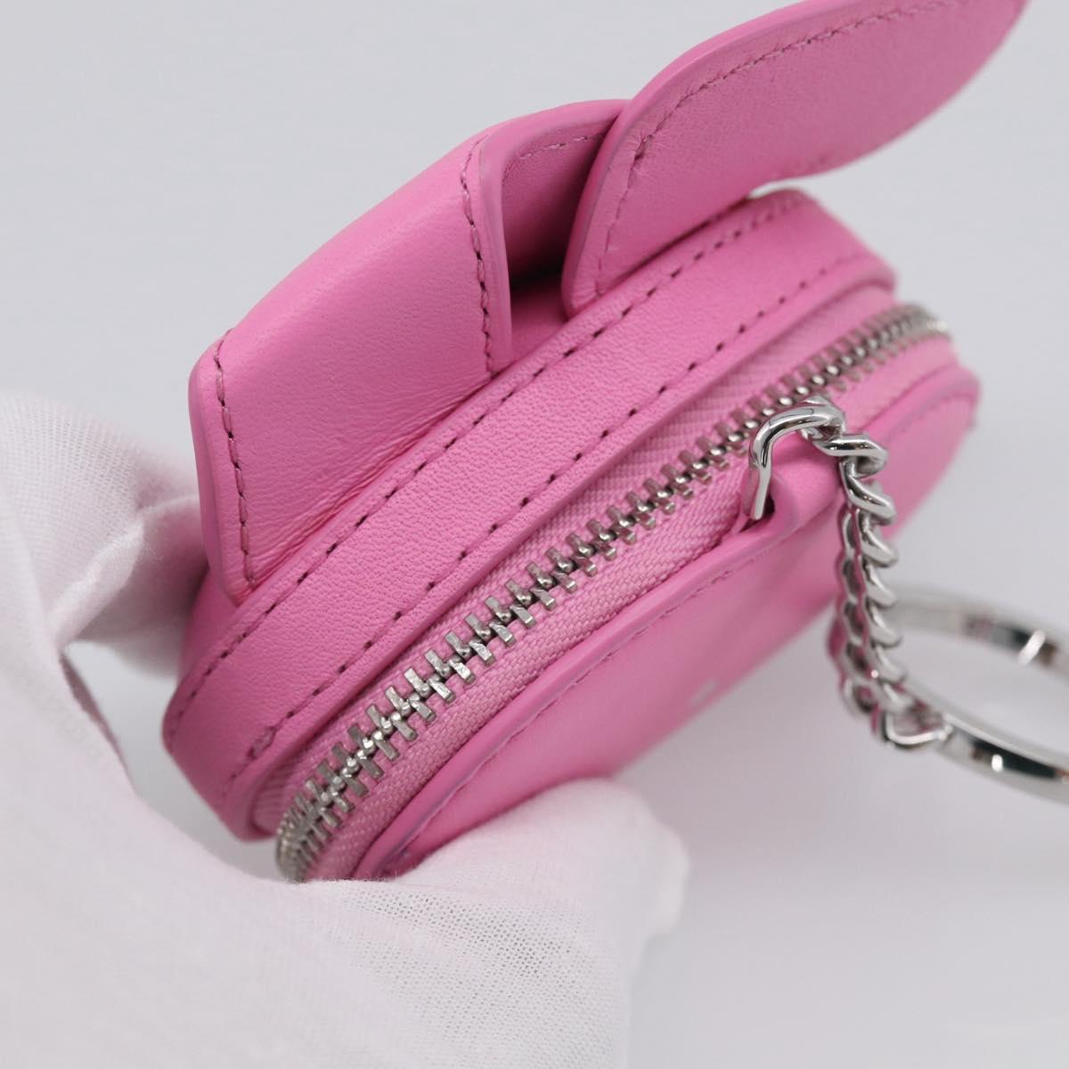 kate spade x Sanrio My Melody Bag Charm Leather Pink Silver Auth 212730M