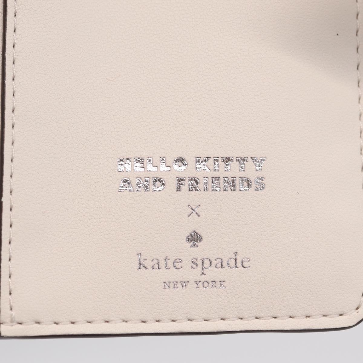 kate spade x Sanrio My Melody Kitty Kuromi Wallet Leather White Auth 212731M