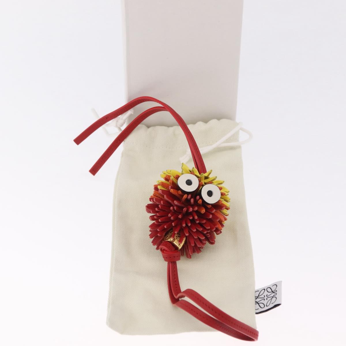 LOEWE x Studio Ghibli Calcifer Bag Charm Leather Red Gold Auth 212733SAM