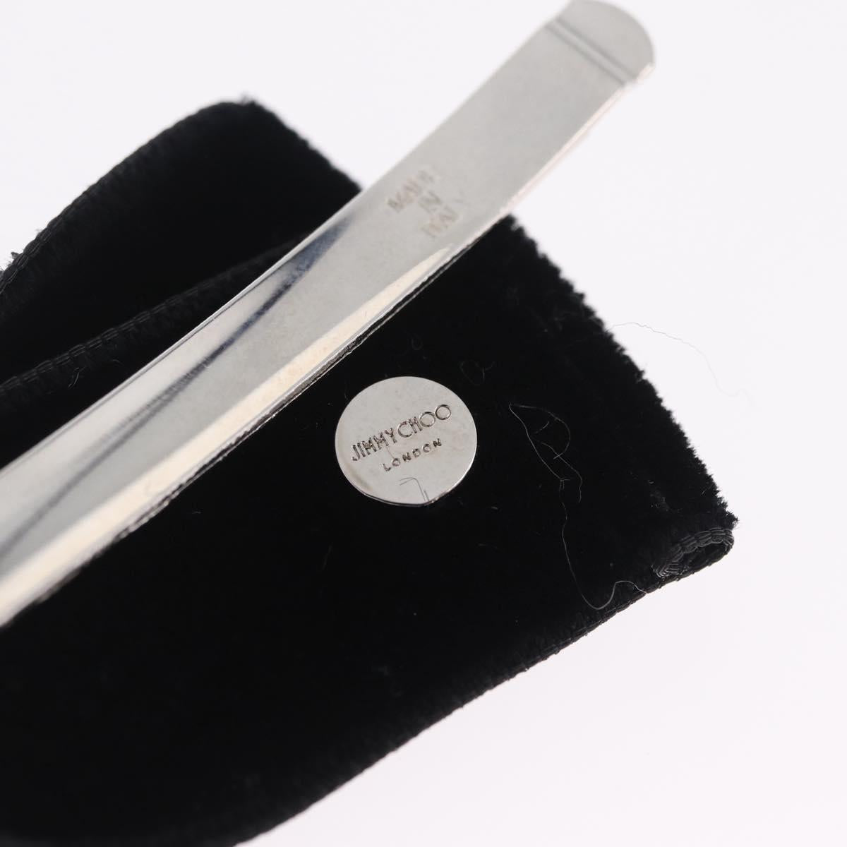 Jimmy Choo x Sailor Moon Hair Clip Luna Velor Black Silver Auth 212735SM